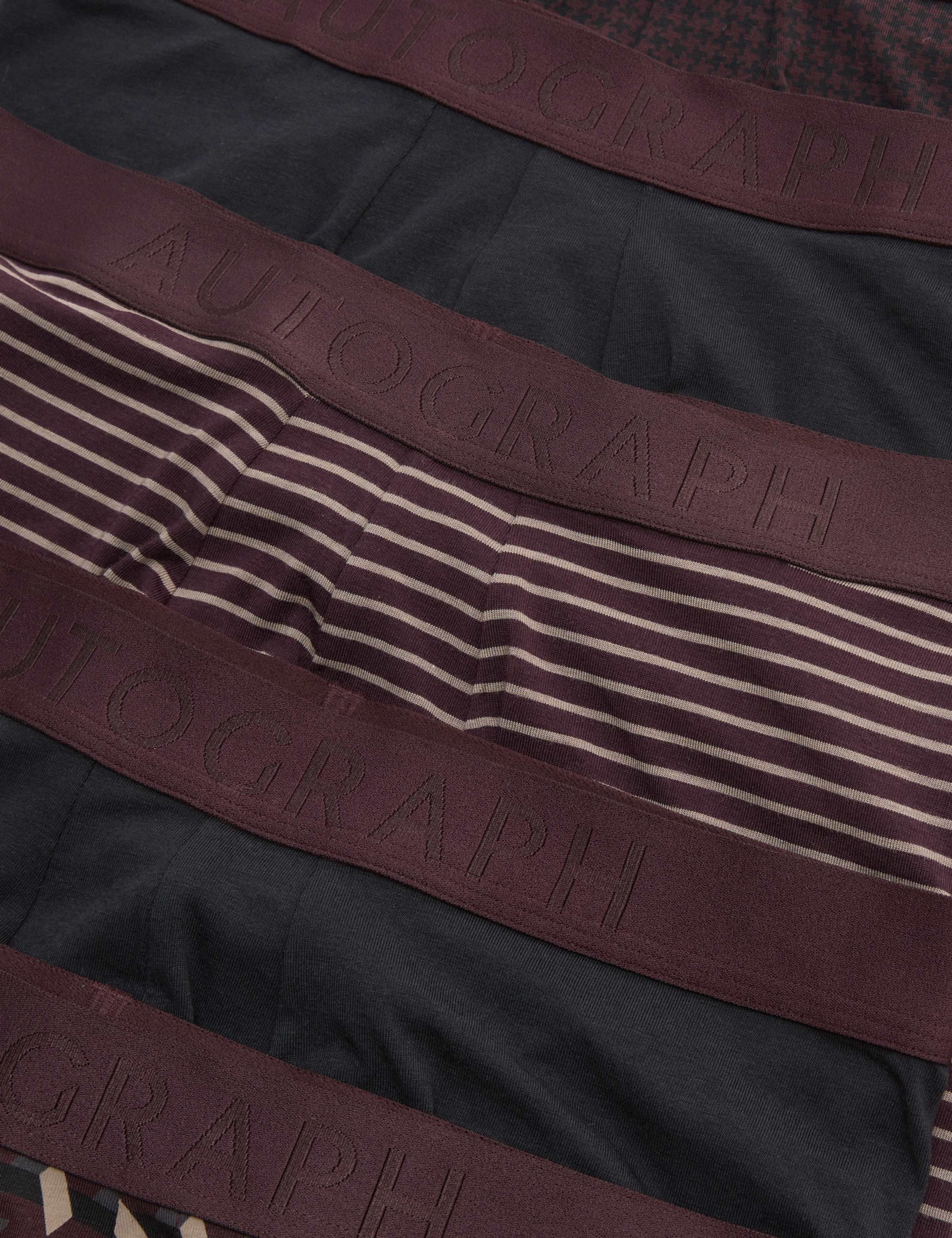 5 Pack Supima® Cotton Modal Stretch Printed Hipsters 2 of 2