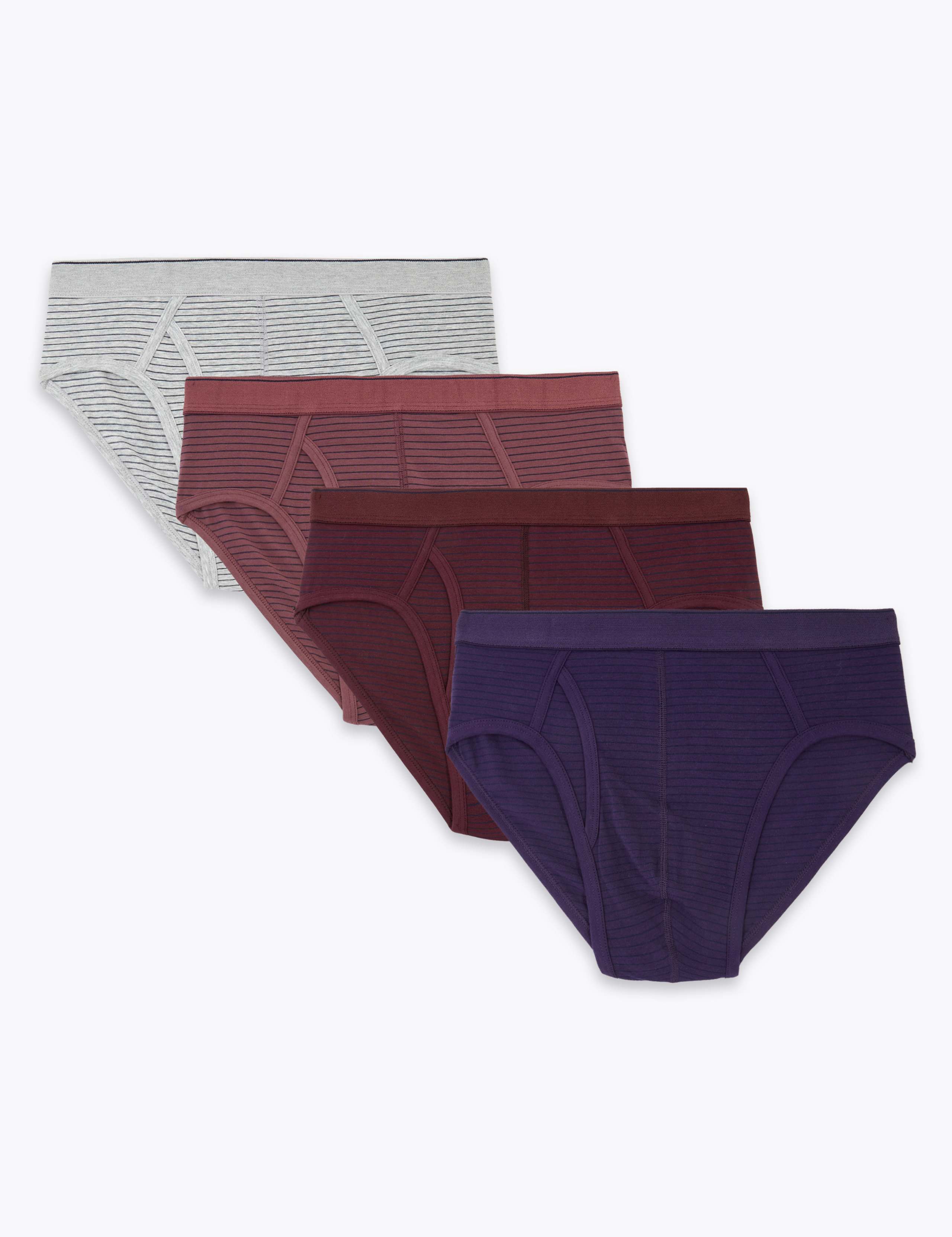 4pk Cotton Cool & Fresh™ Striped Briefs 2 of 3