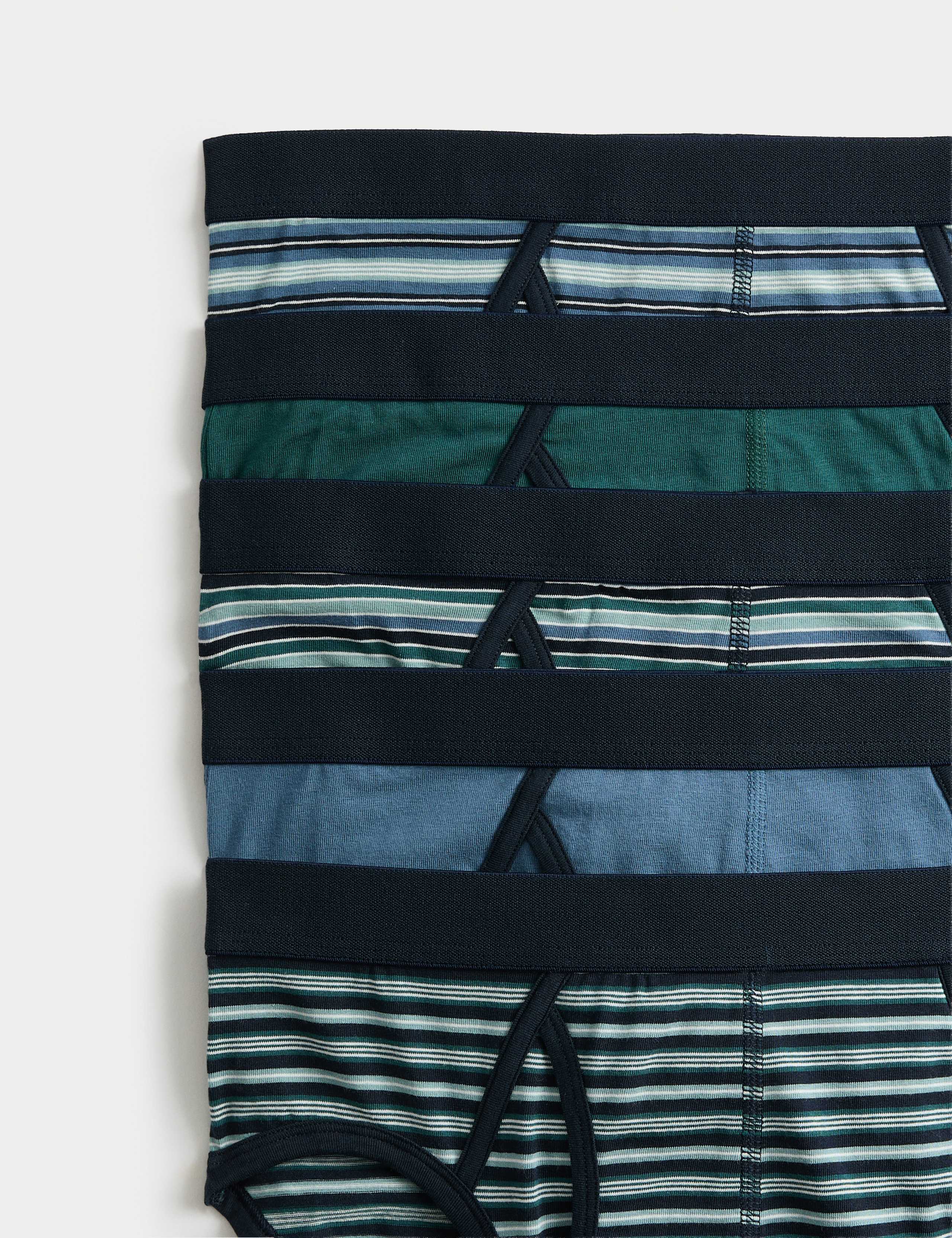 5pk Striped Cotton Rich Briefs 2 of 2