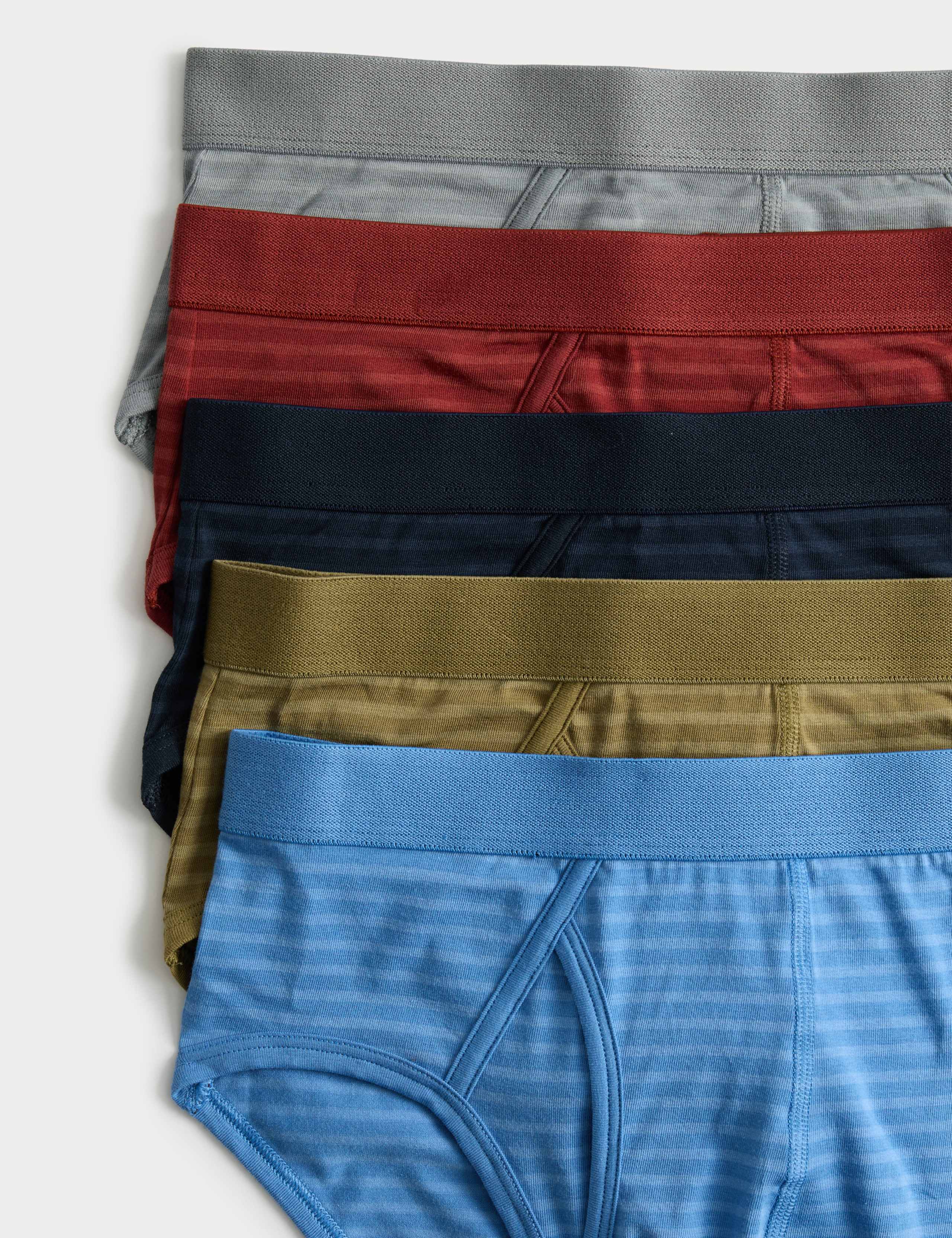 5 Pack Cotton Stretch Striped Briefs 2 of 2