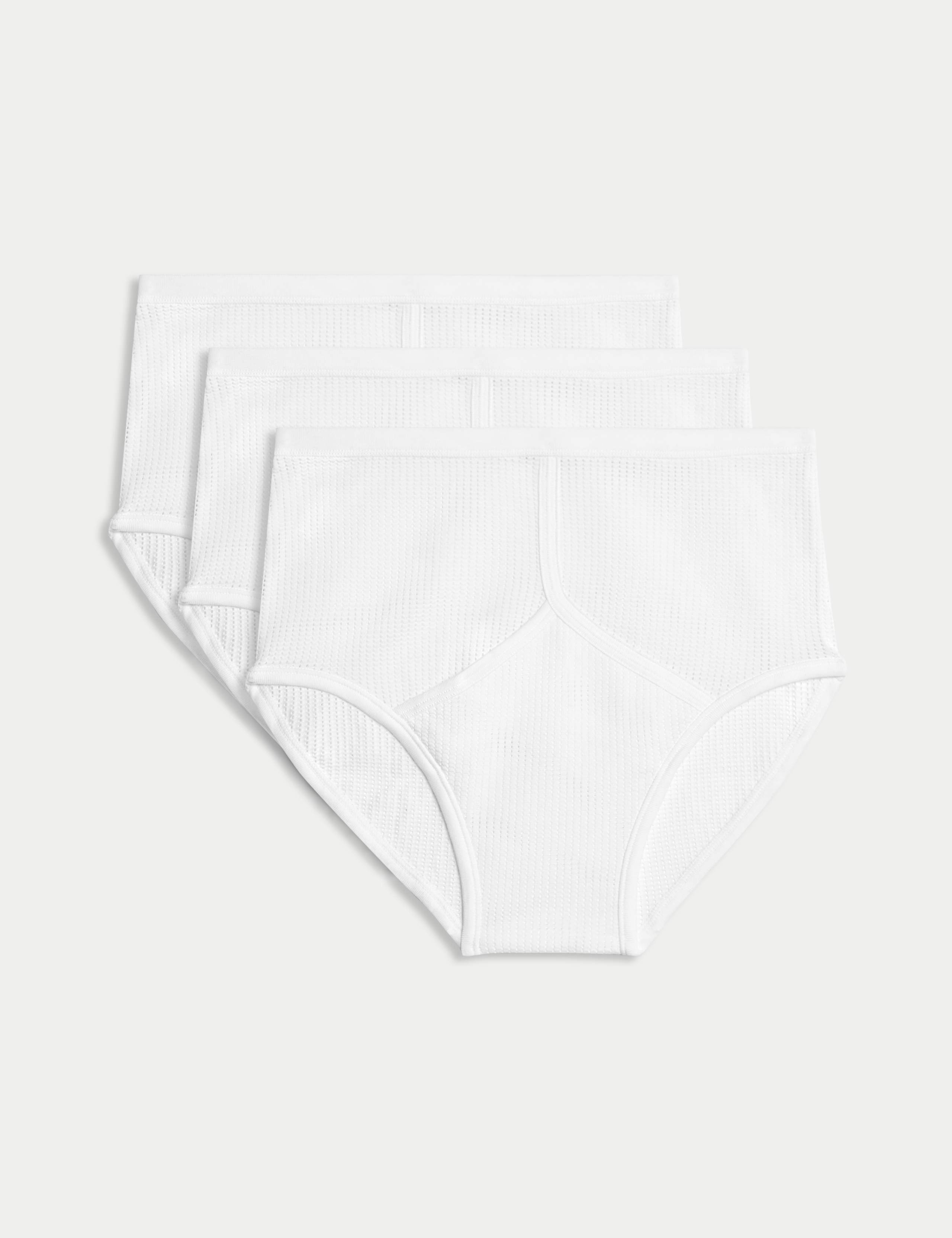 3 Pack Pure Cotton StayNew™ High Waist Mesh Briefs 1 of 1