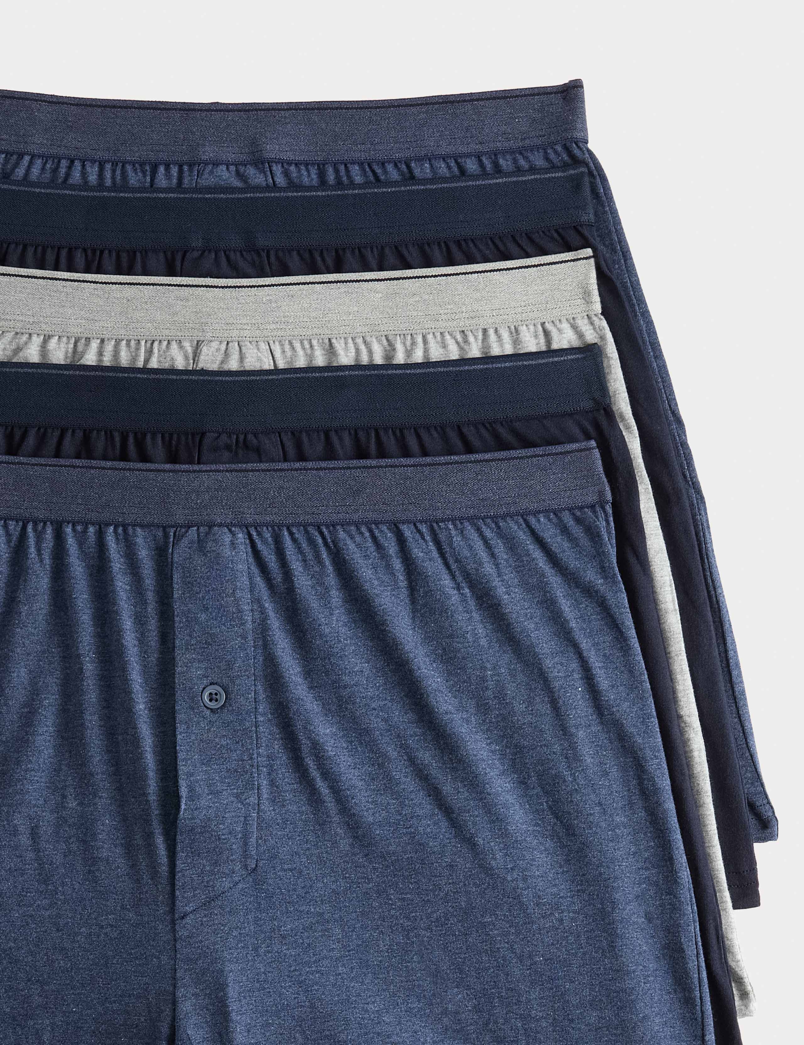 5 Pack Pure Cotton Cool & Fresh™ Jersey Boxers 2 of 2