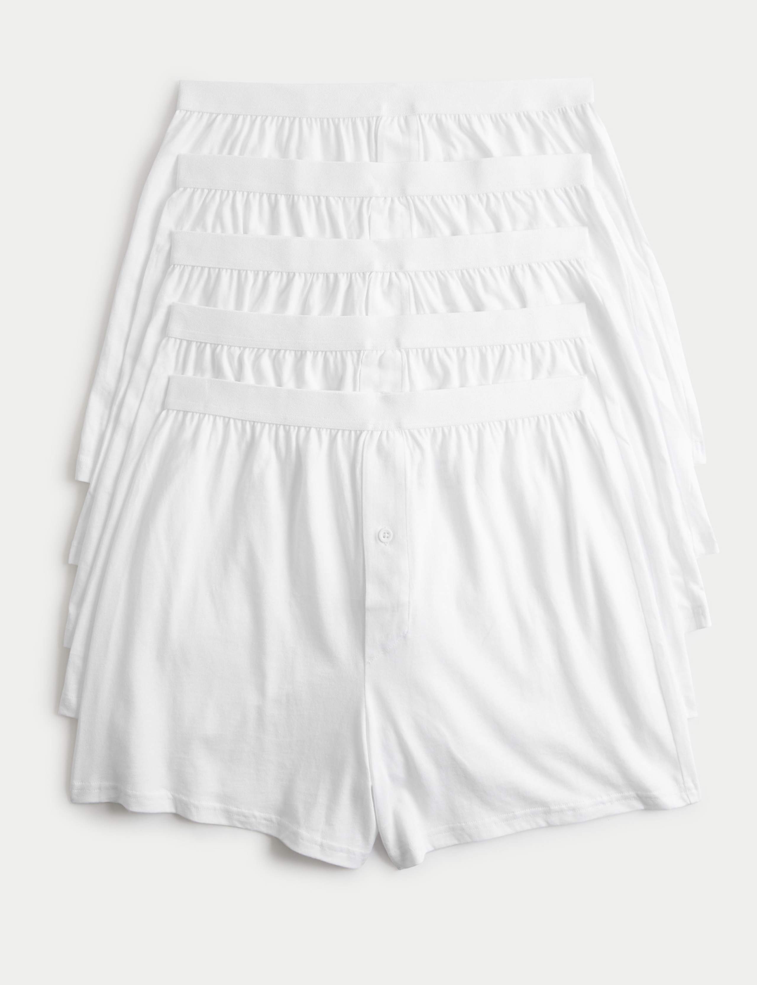 5 Pack Pure Cotton Cool & Fresh™ Jersey Boxers 1 of 3