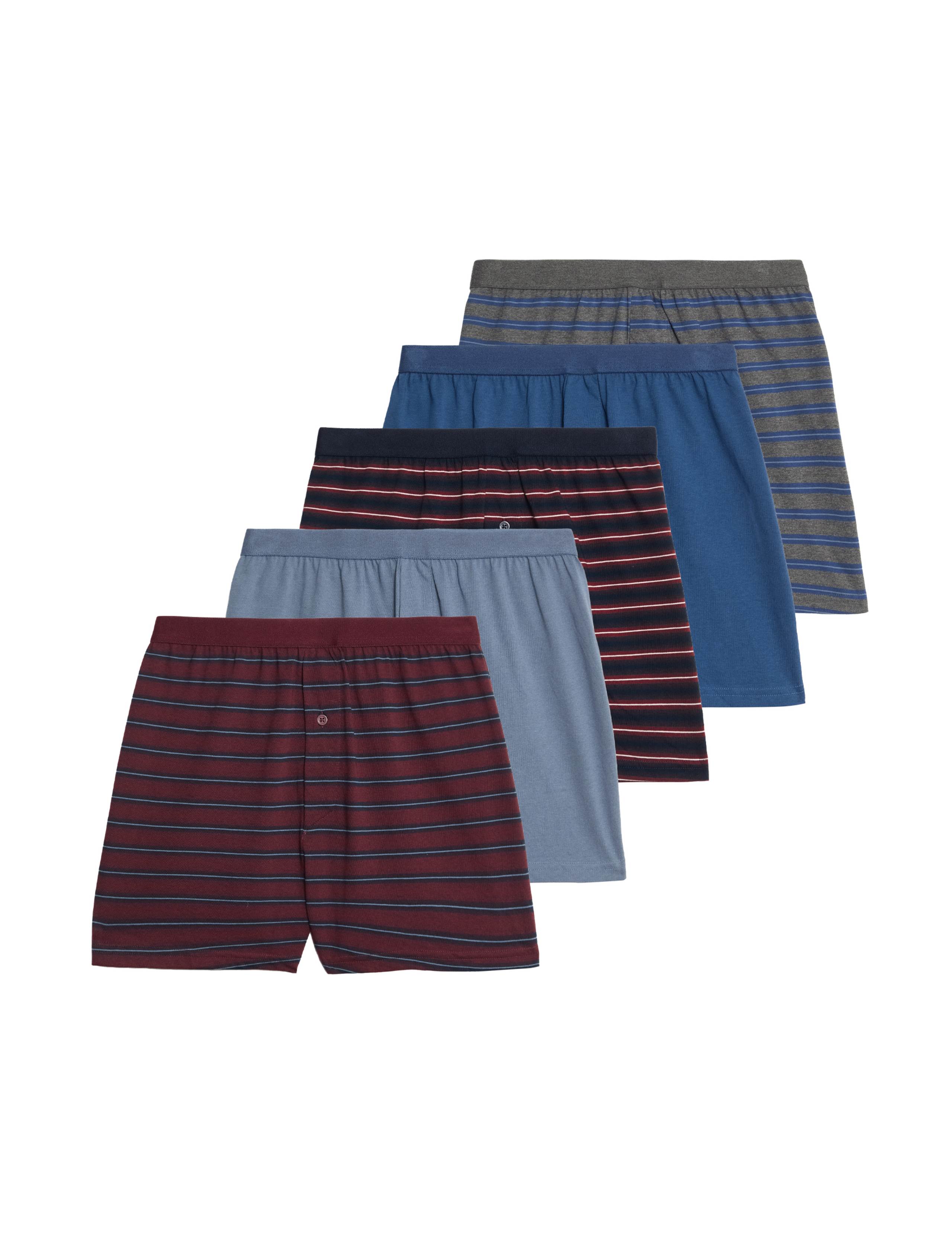 5 Pack Pure Cotton Cool & Fresh™ Jersey Boxers 1 of 1