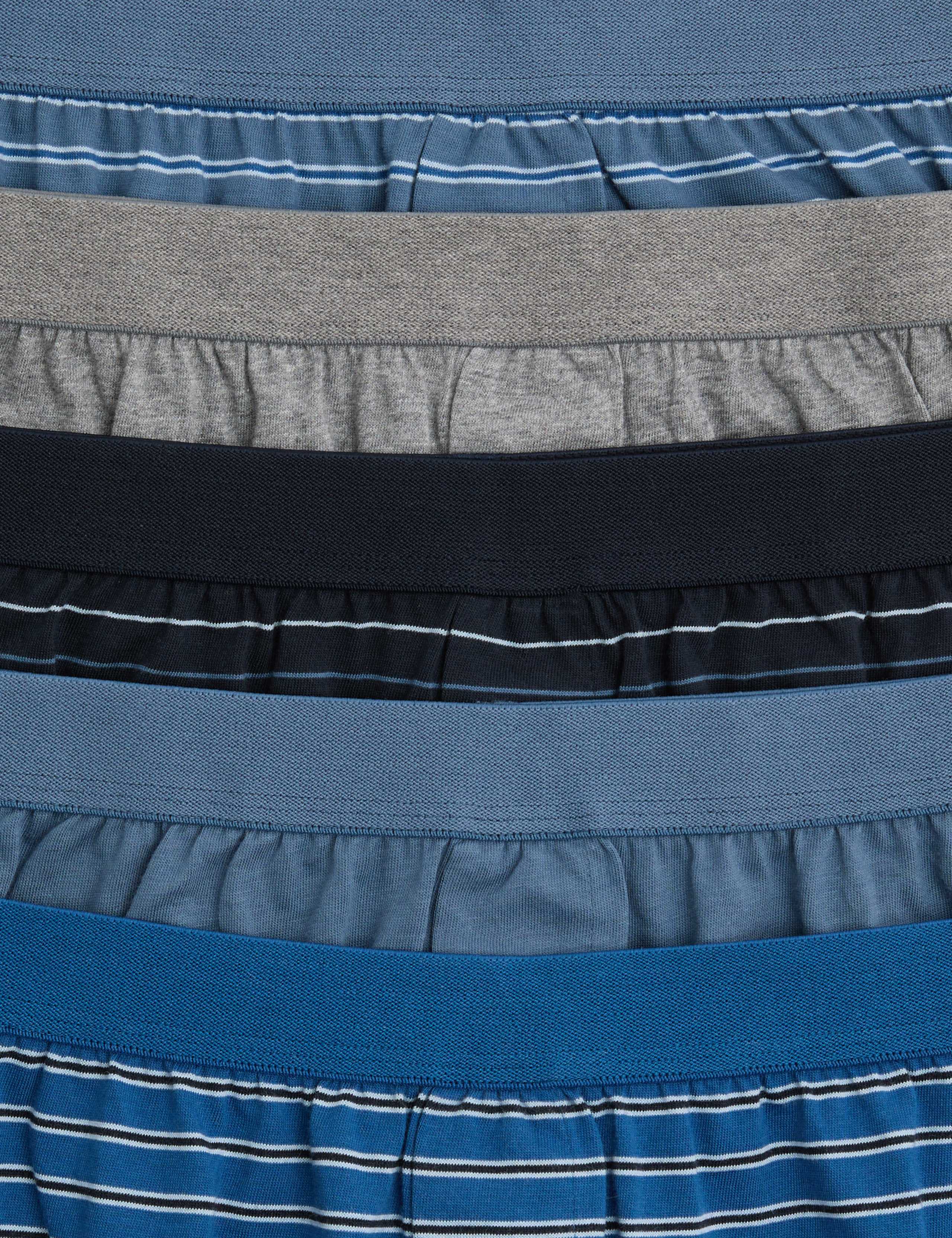 5 Pack Cotton Stretch Striped Boxers 2 of 2