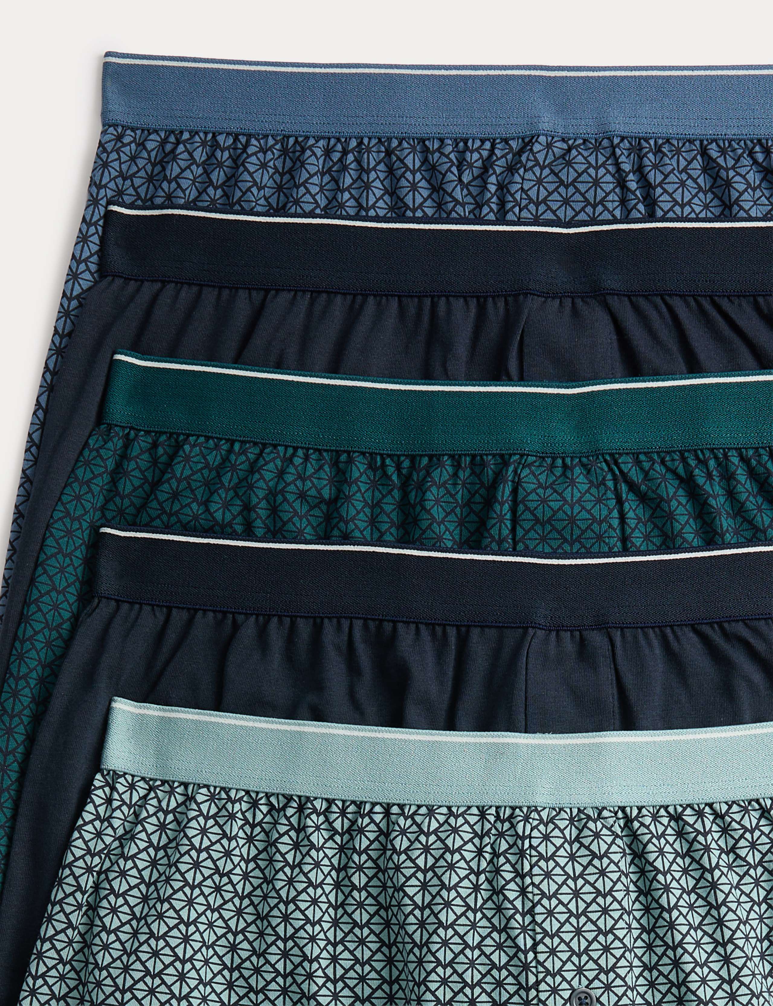 5 Pack Cotton Stretch Geometric Boxers 2 of 2