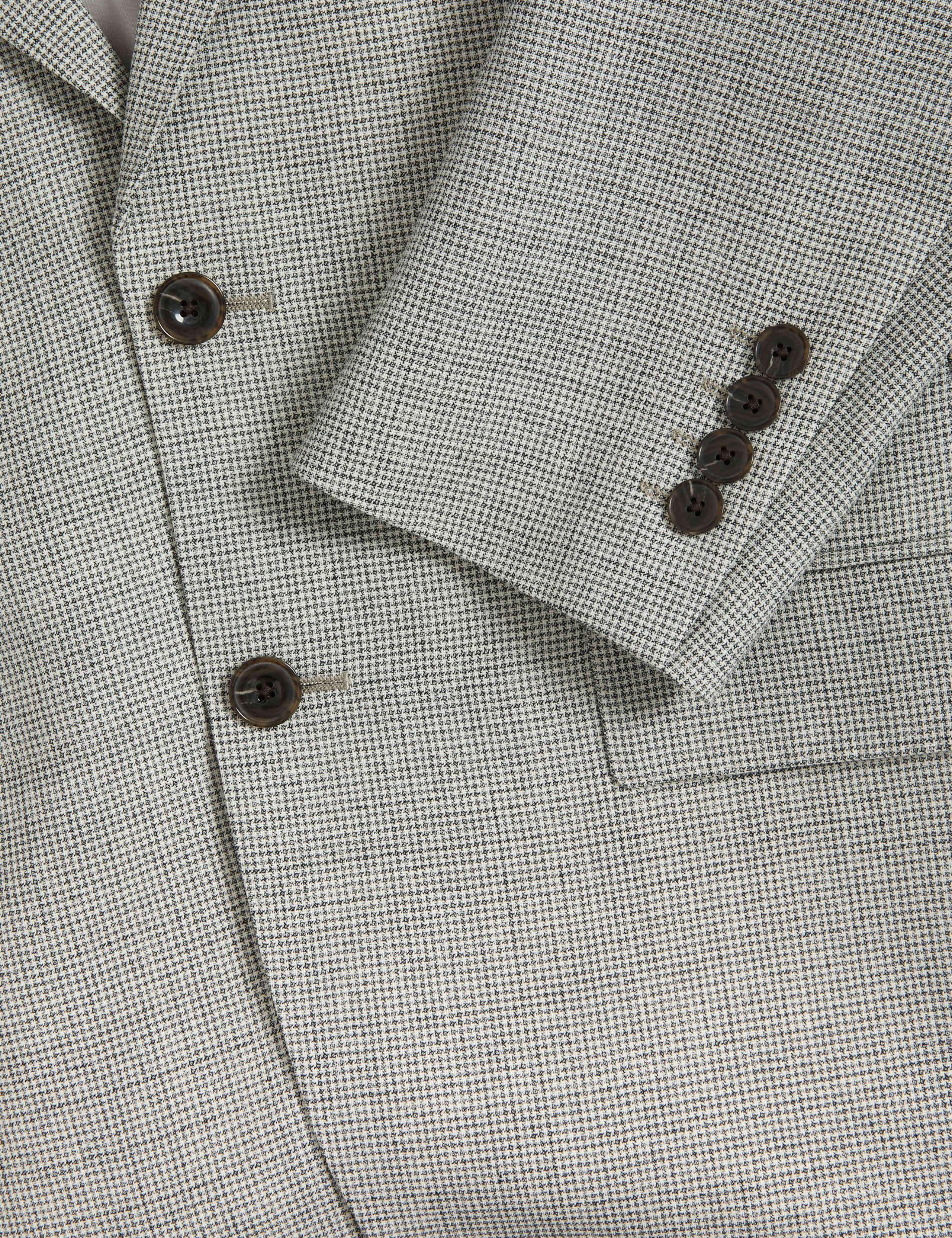 Tailored Fit Pure Wool Puppytooth Suit Jacket 8 of 8