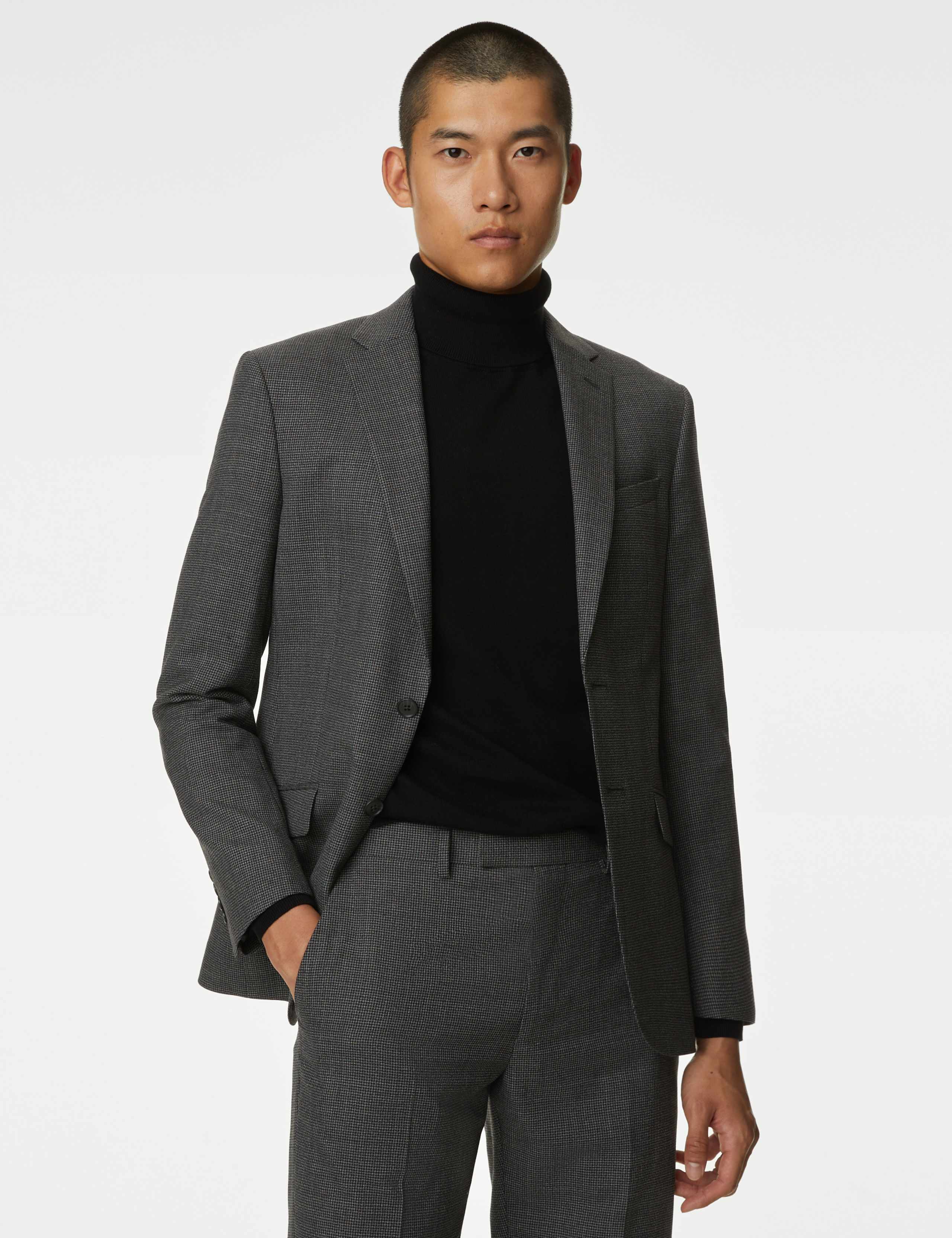 Tailored Fit Wool Blend Suit Jacket 1 of 9
