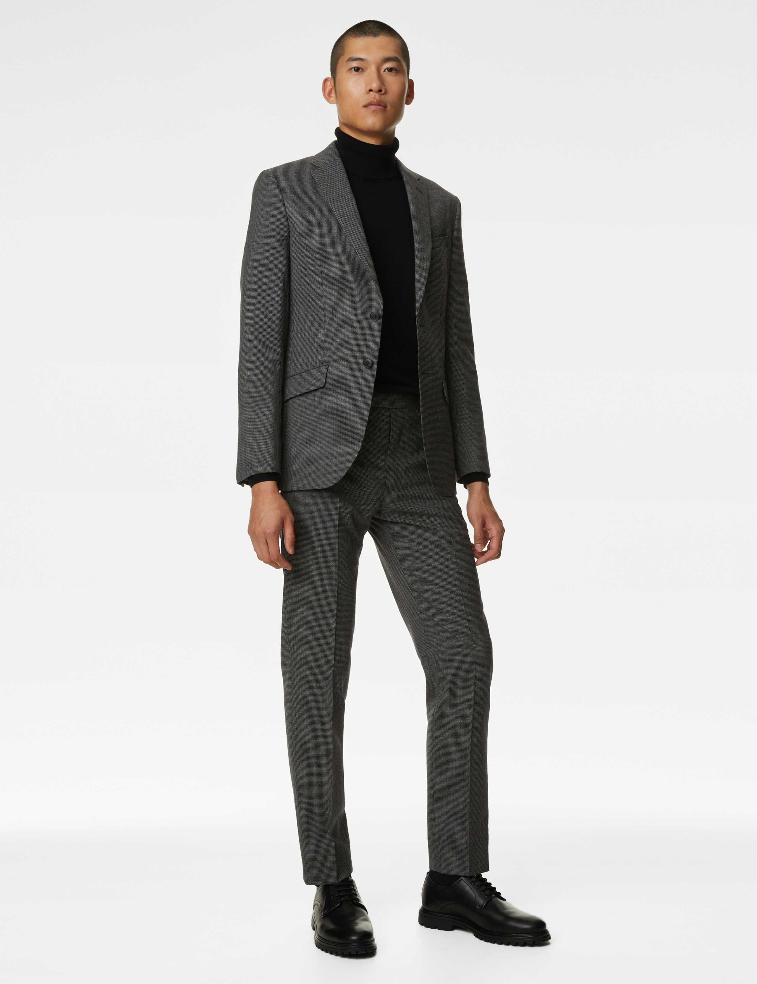 Tailored Fit Wool Blend Suit Jacket 4 of 9
