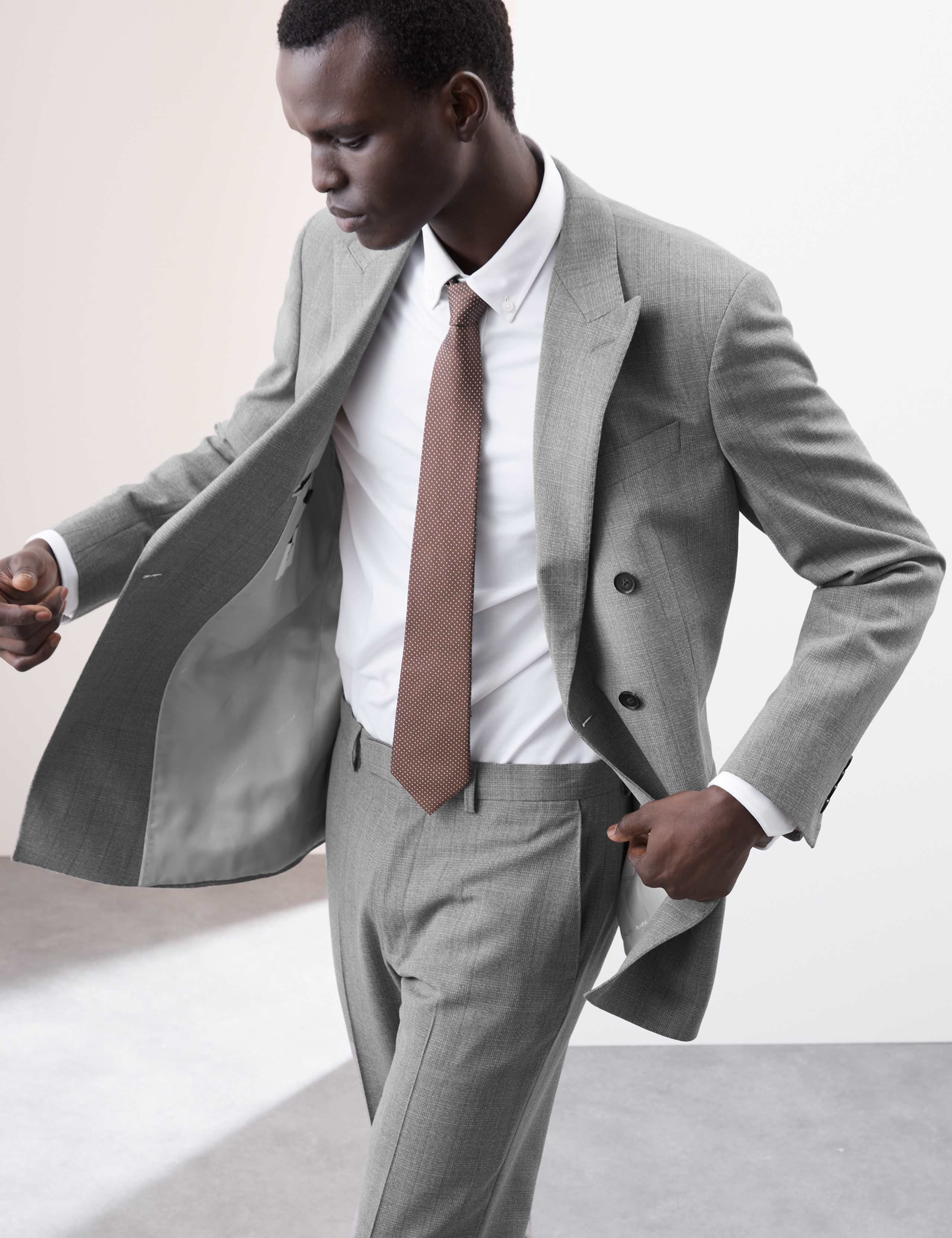 Tailored Fit Pure Wool Check Suit Jacket 5 of 8