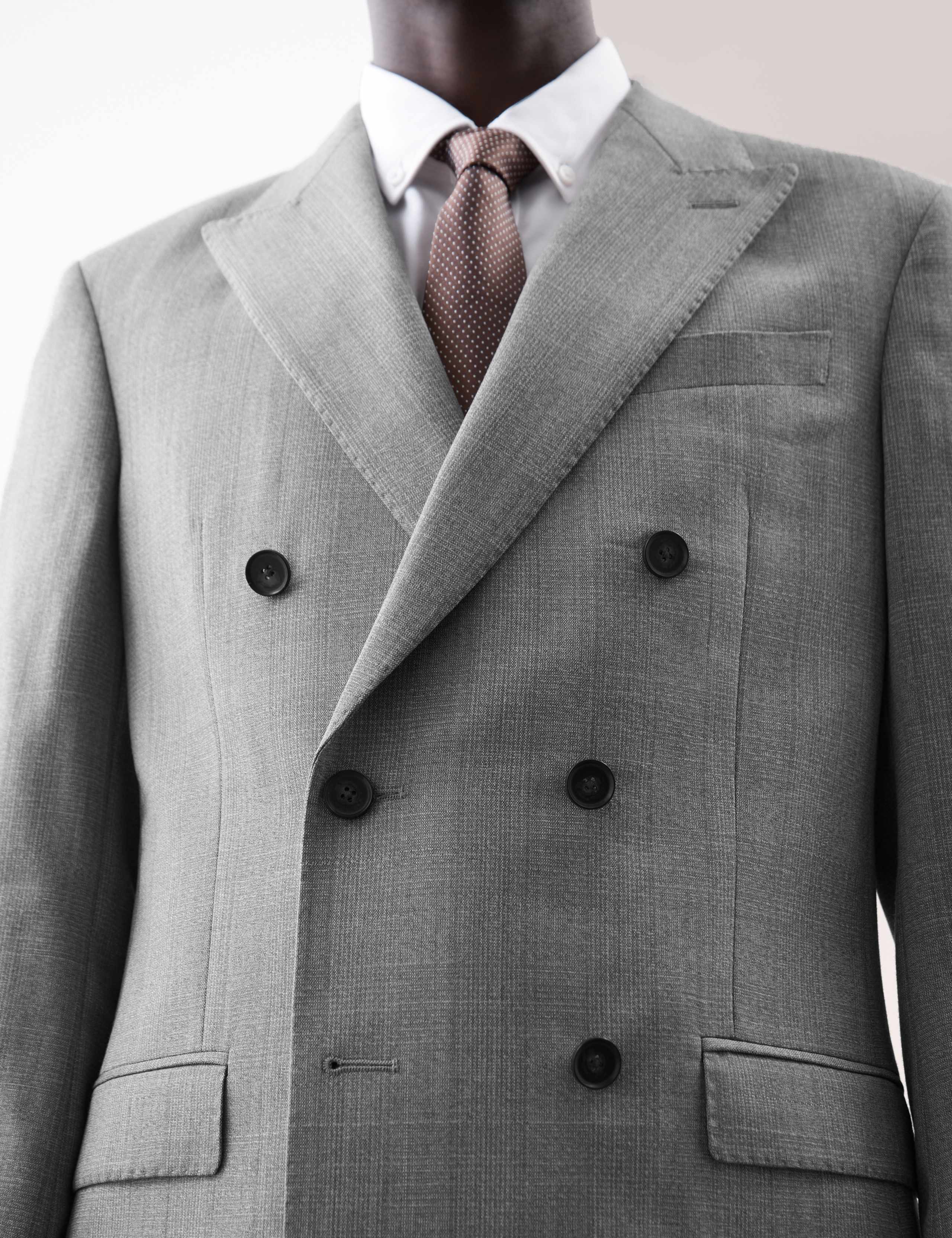 Tailored Fit Pure Wool Check Suit Jacket 7 of 8