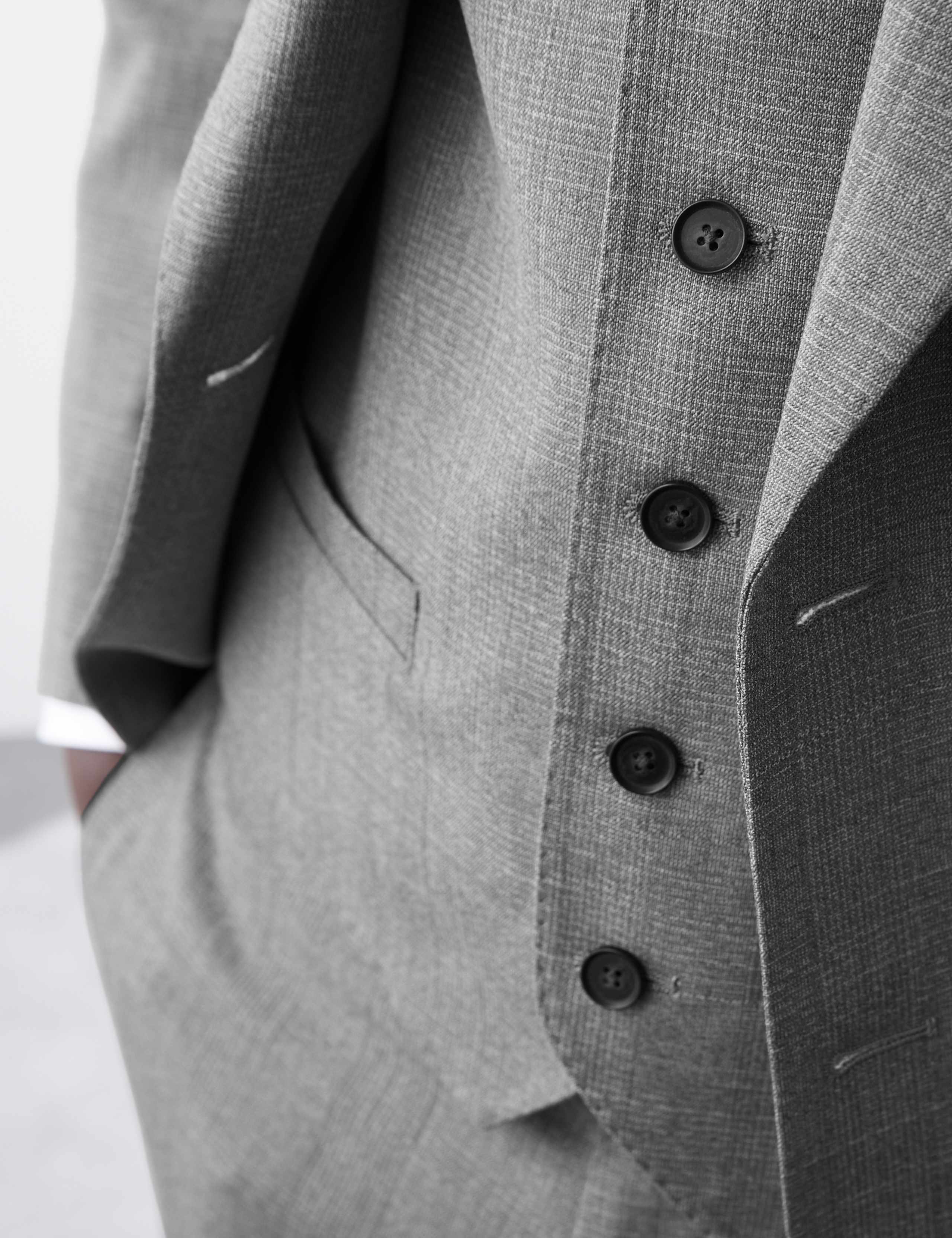 Pure Wool Check Waistcoat 4 of 4