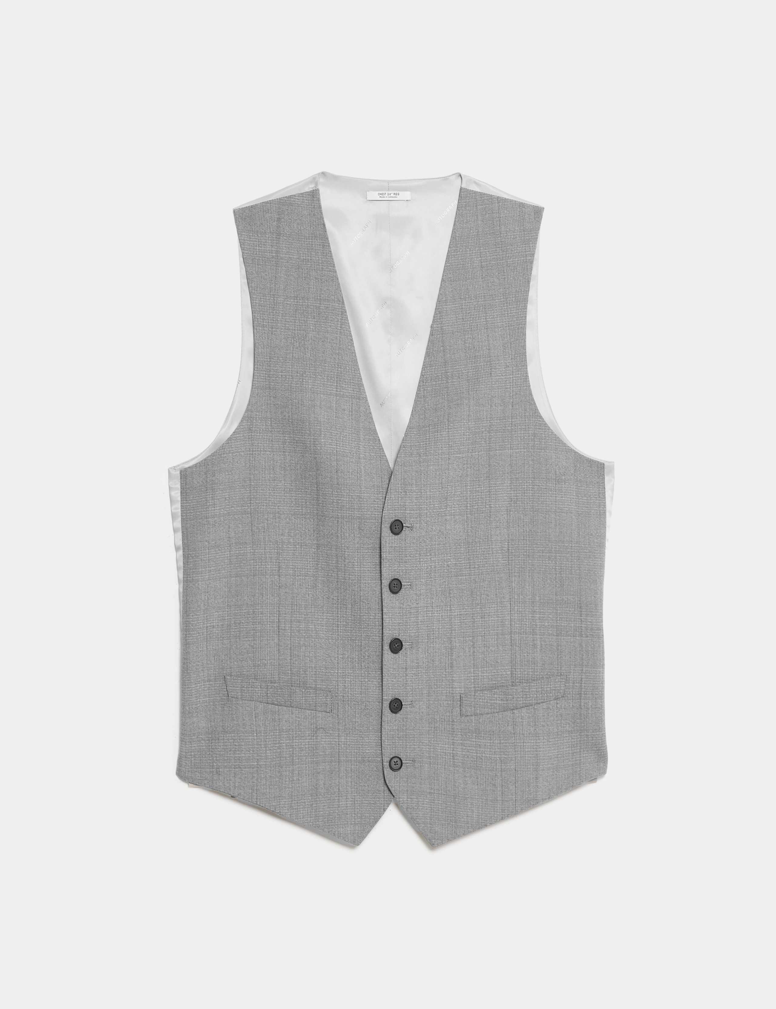 Pure Wool Check Waistcoat 2 of 4