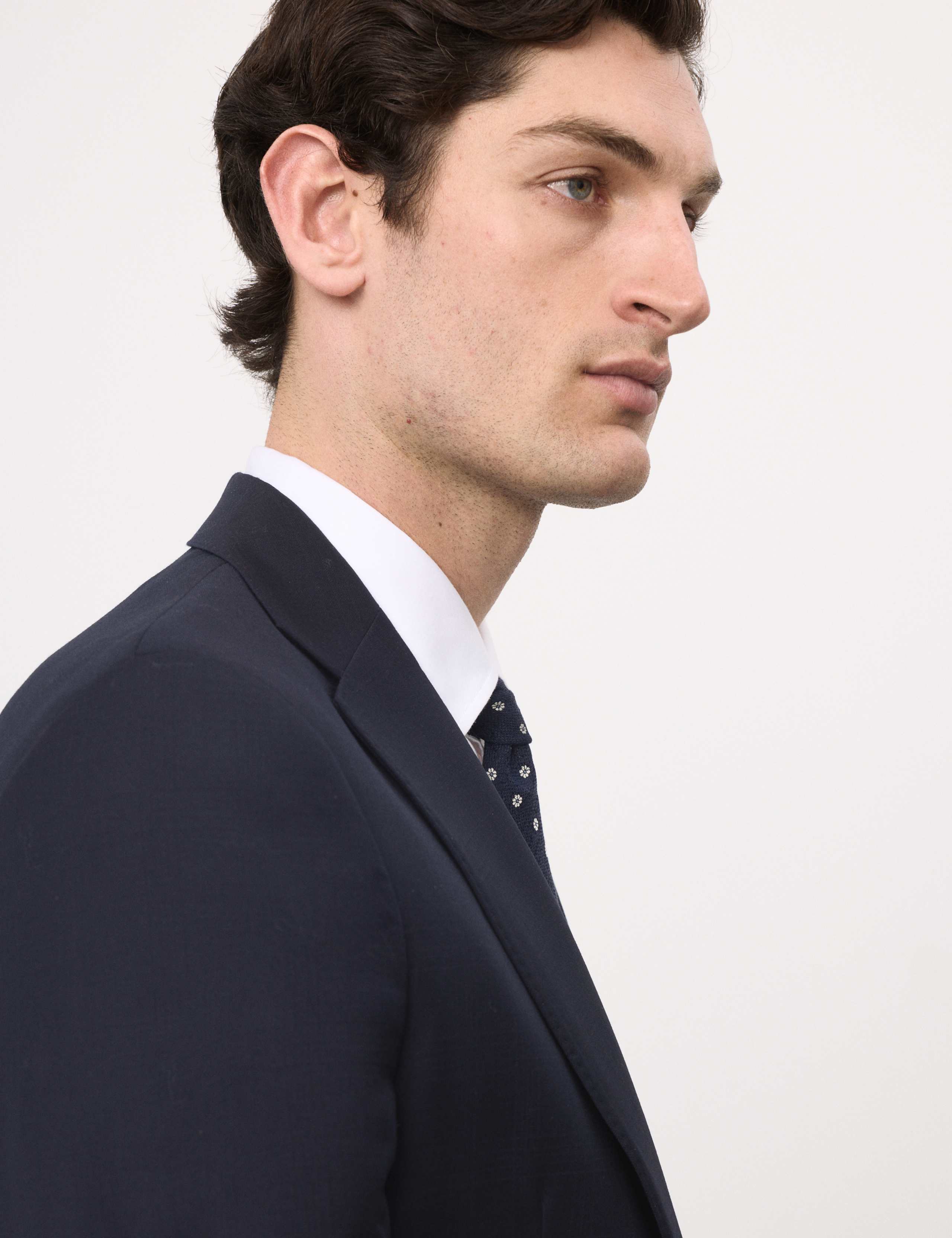 Tailored Fit Pure Wool Check Suit Jacket 10 of 10