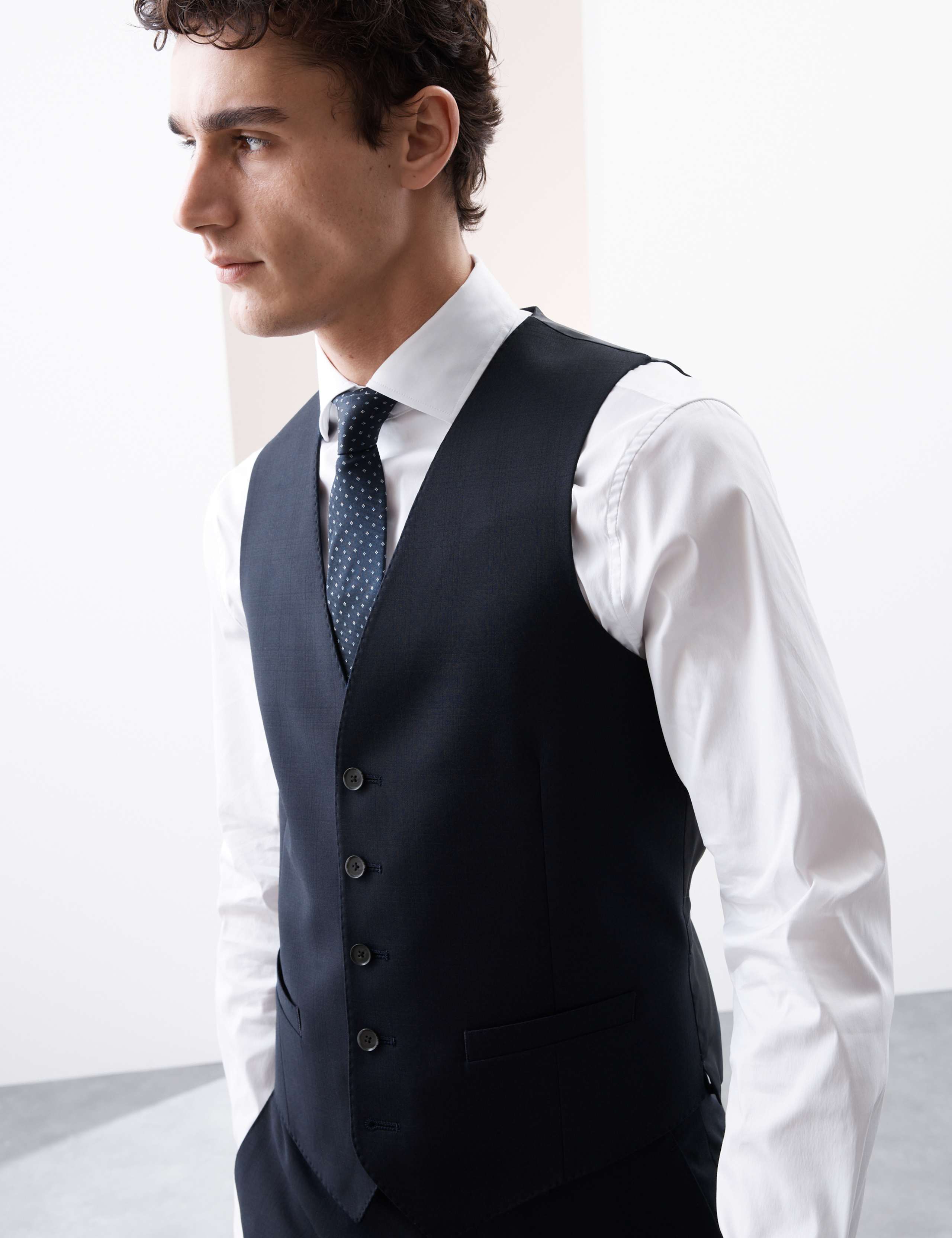 Pure Wool Check Waistcoat 6 of 7
