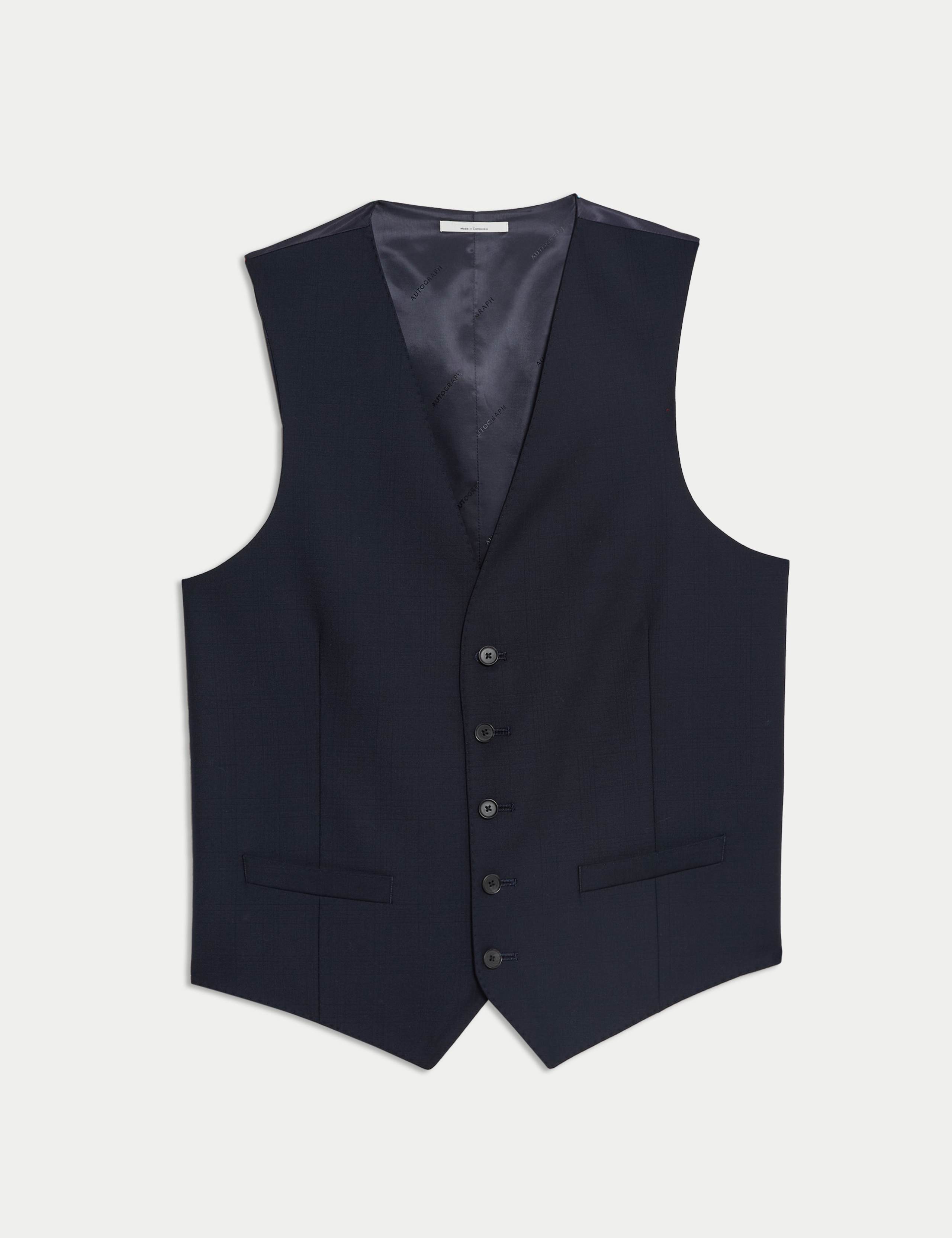 Pure Wool Check Waistcoat 2 of 7