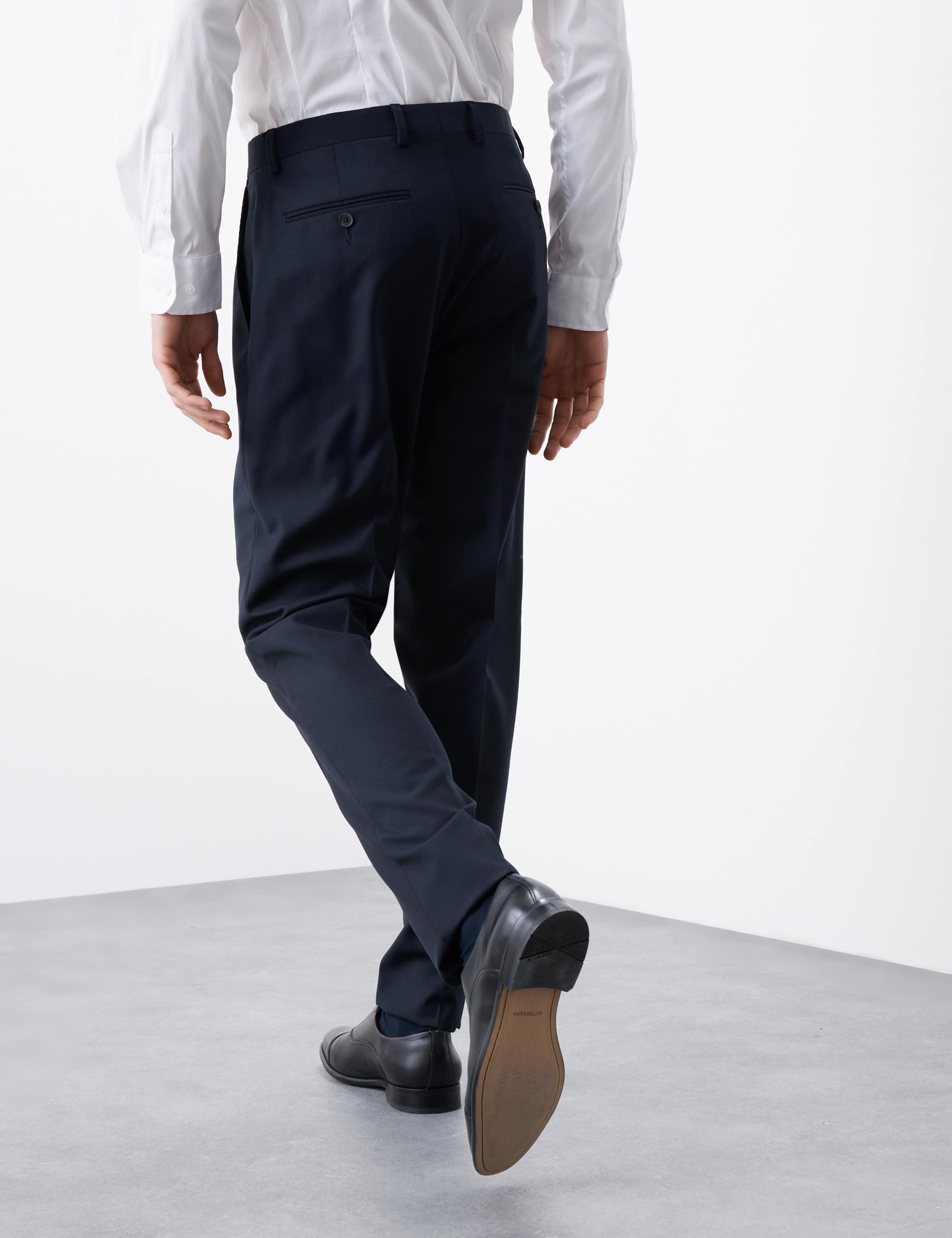 Tailored Fit Pure Wool Check Suit Trousers 6 of 8