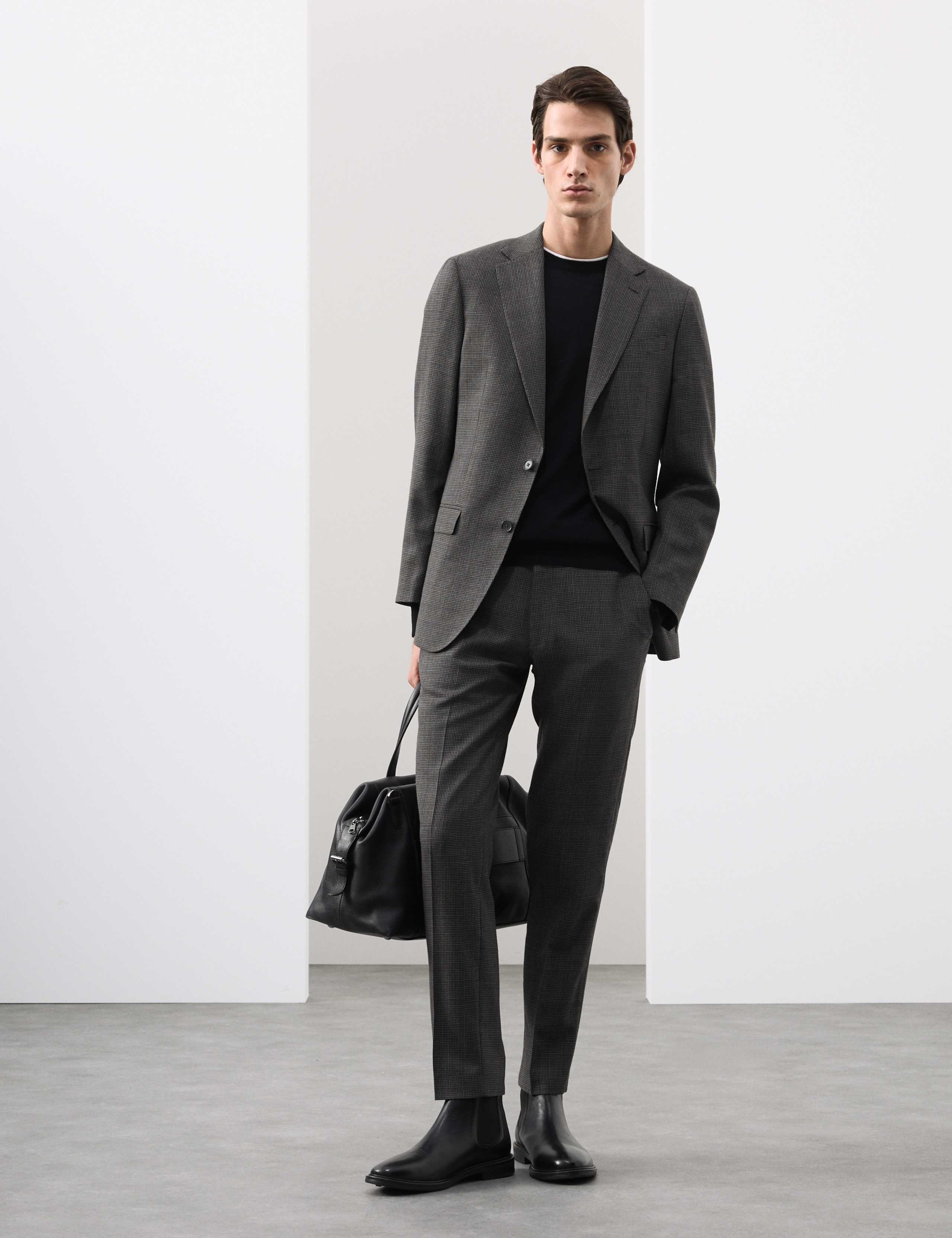 Tailored Fit Pure Wool Puppytooth Jacket 5 of 8