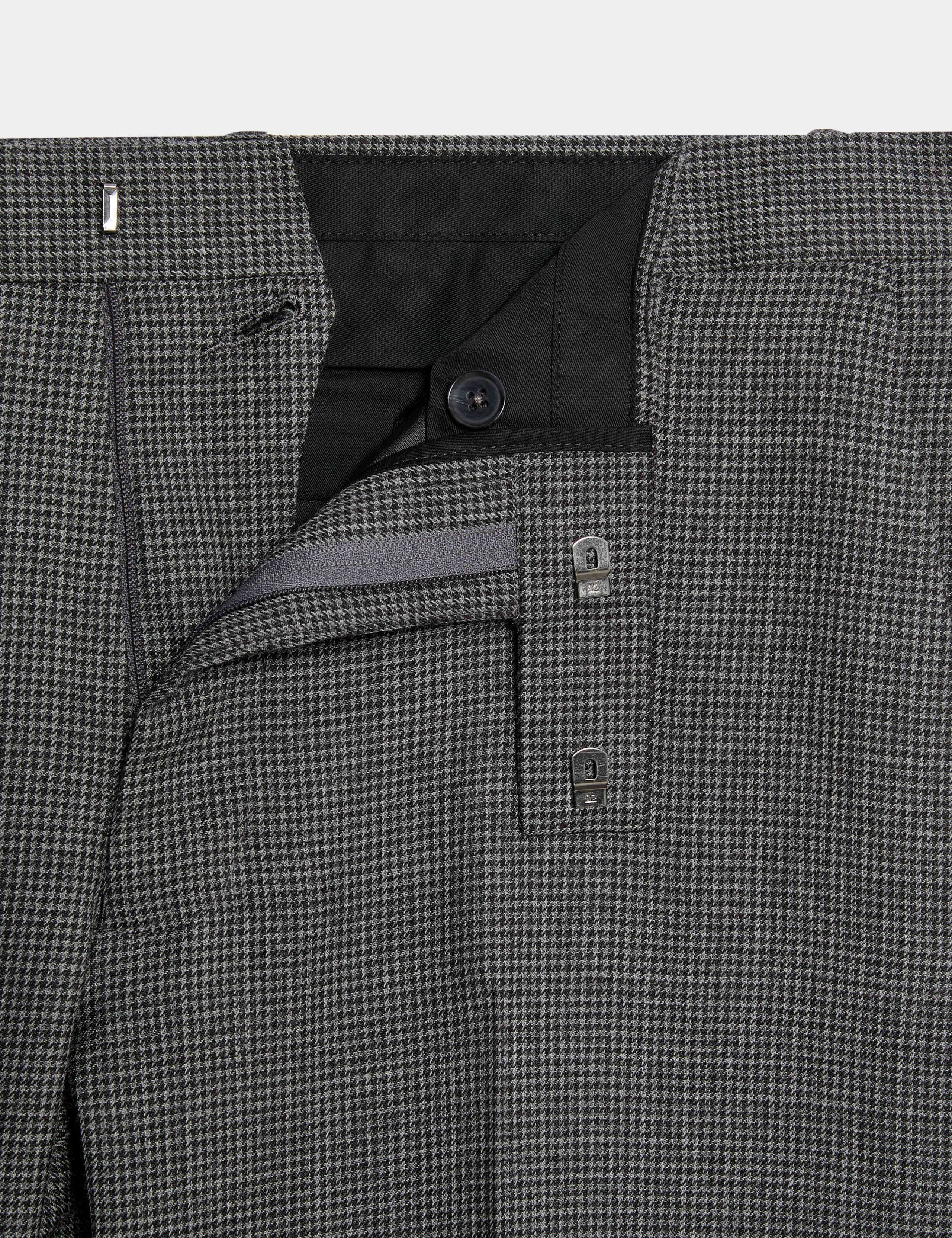 Tailored Fit Pure Wool Puppytooth Trousers 2 of 2