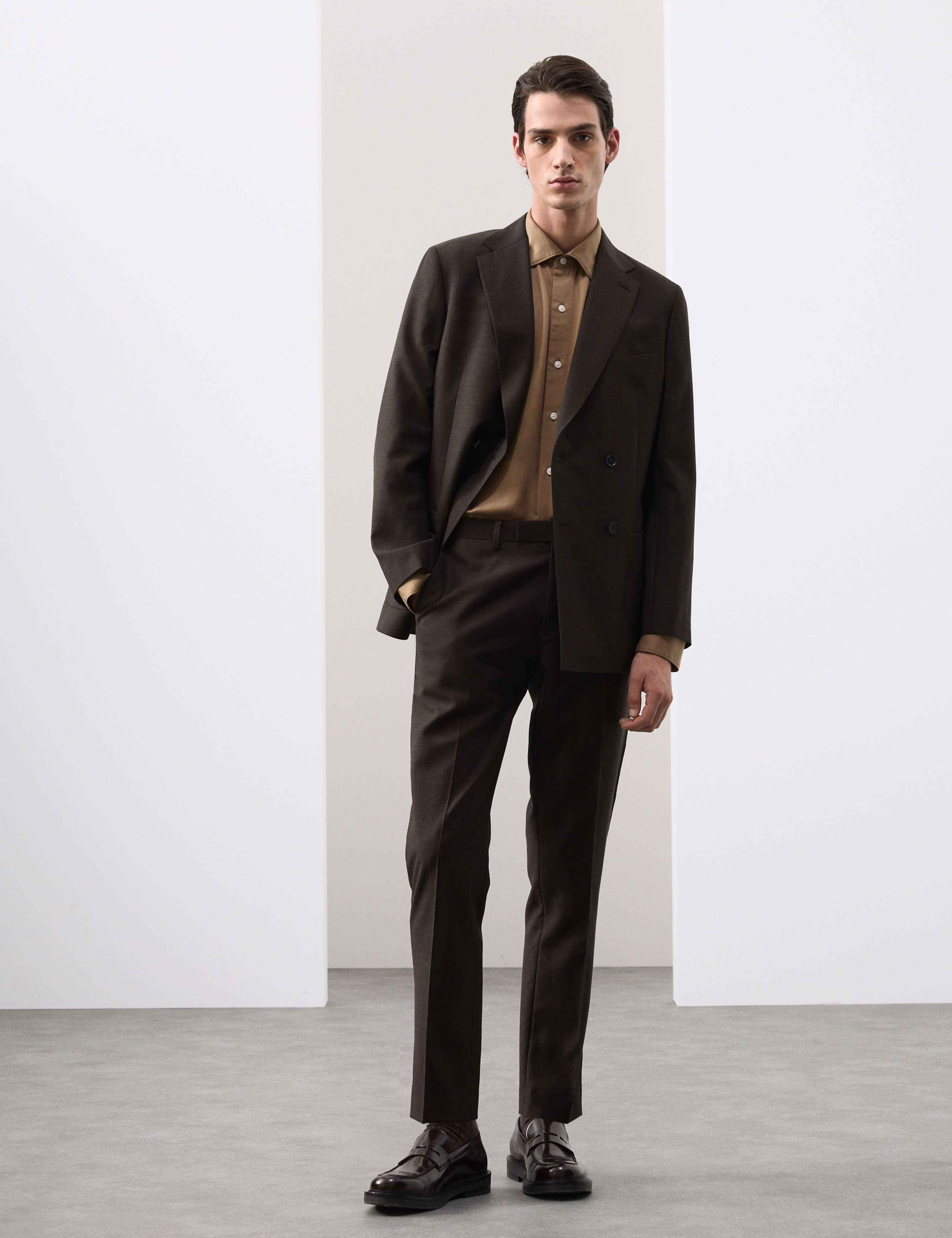 Tailored Fit Wool Blend Suit Trousers 5 of 9