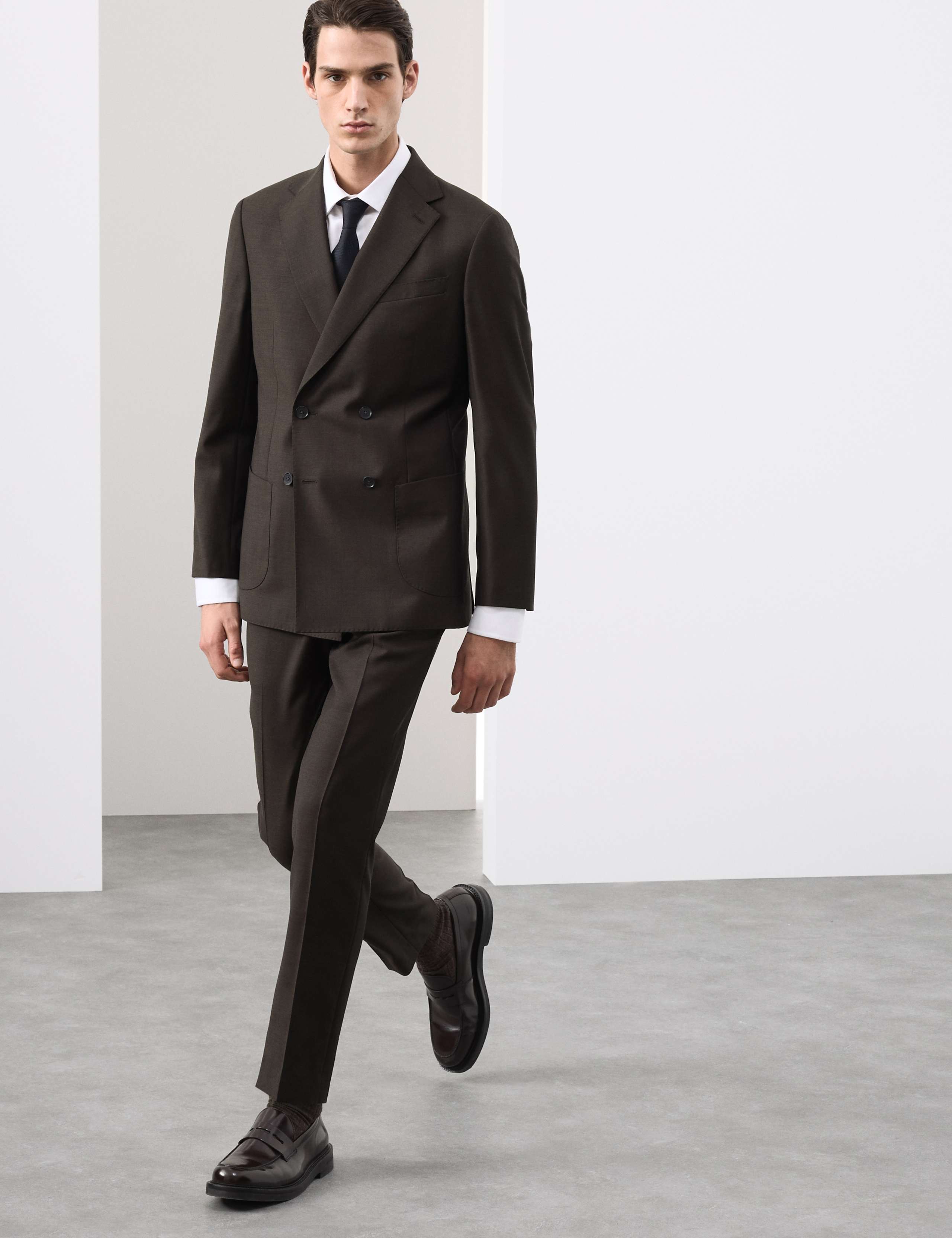 Tailored Fit Wool Blend Suit Trousers 8 of 9