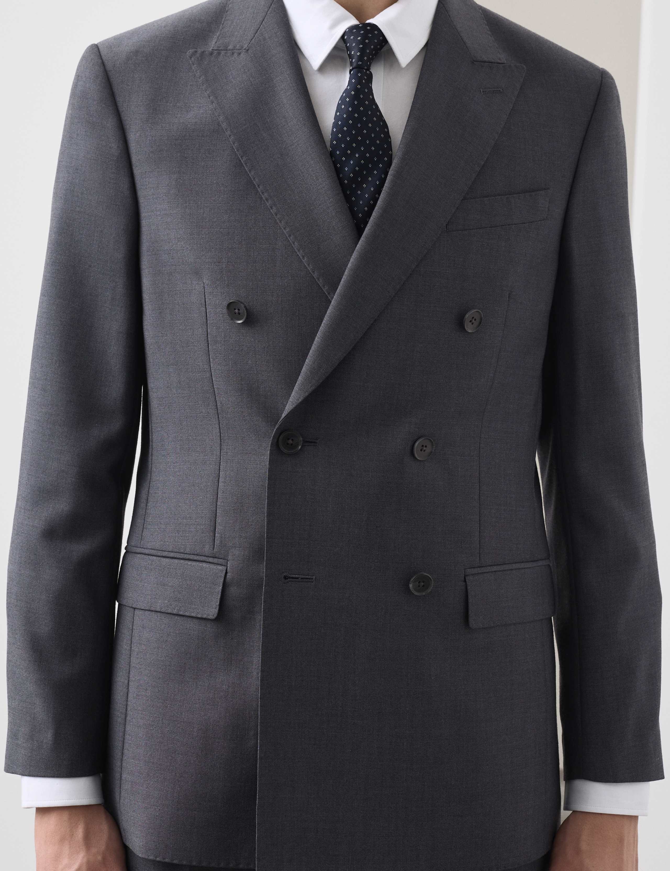 Tailored Fit Wool Rich Suit Jacket with Mohair 3 of 6
