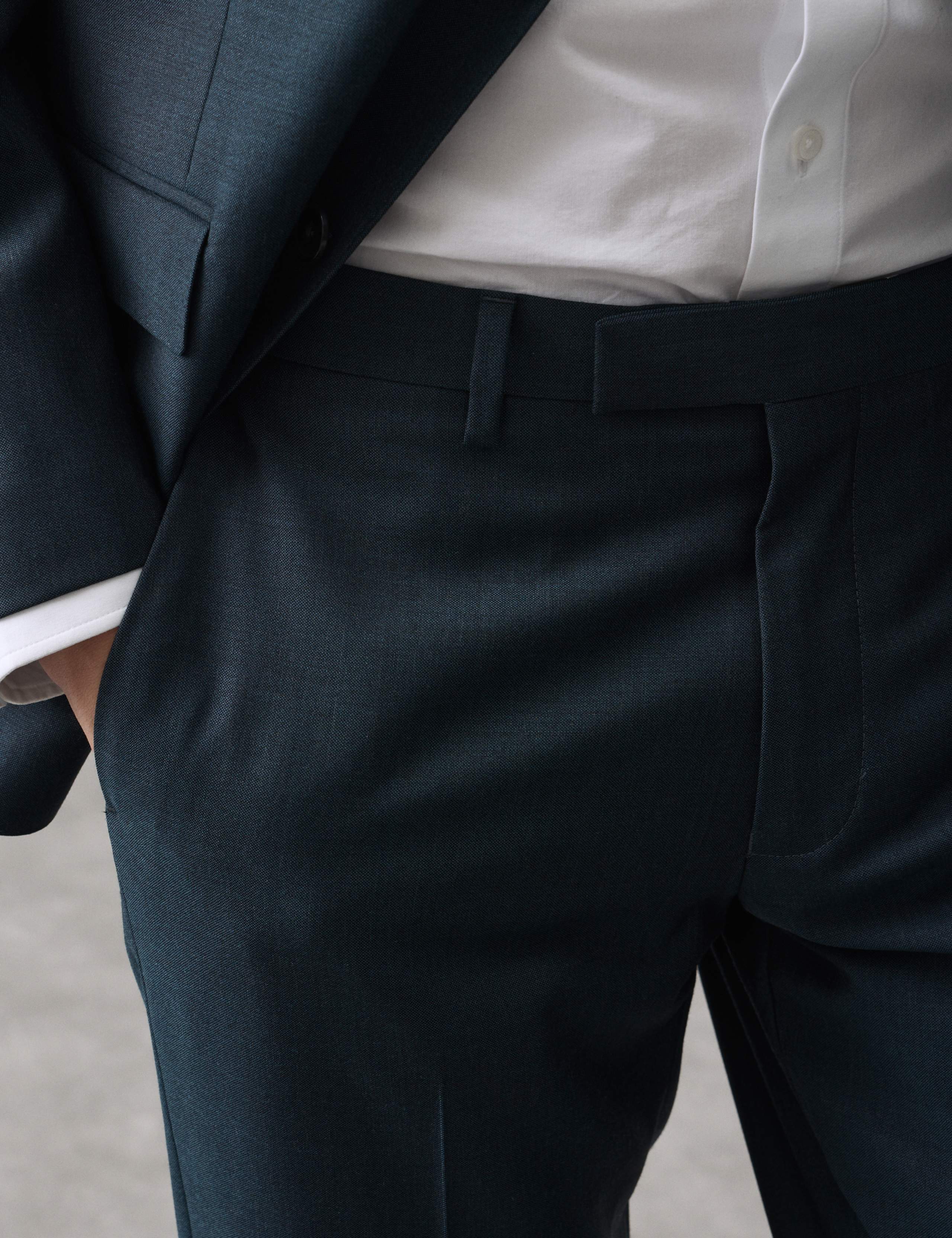 Tailored Fit Wool Rich Suit Trousers with Mohair 4 of 5