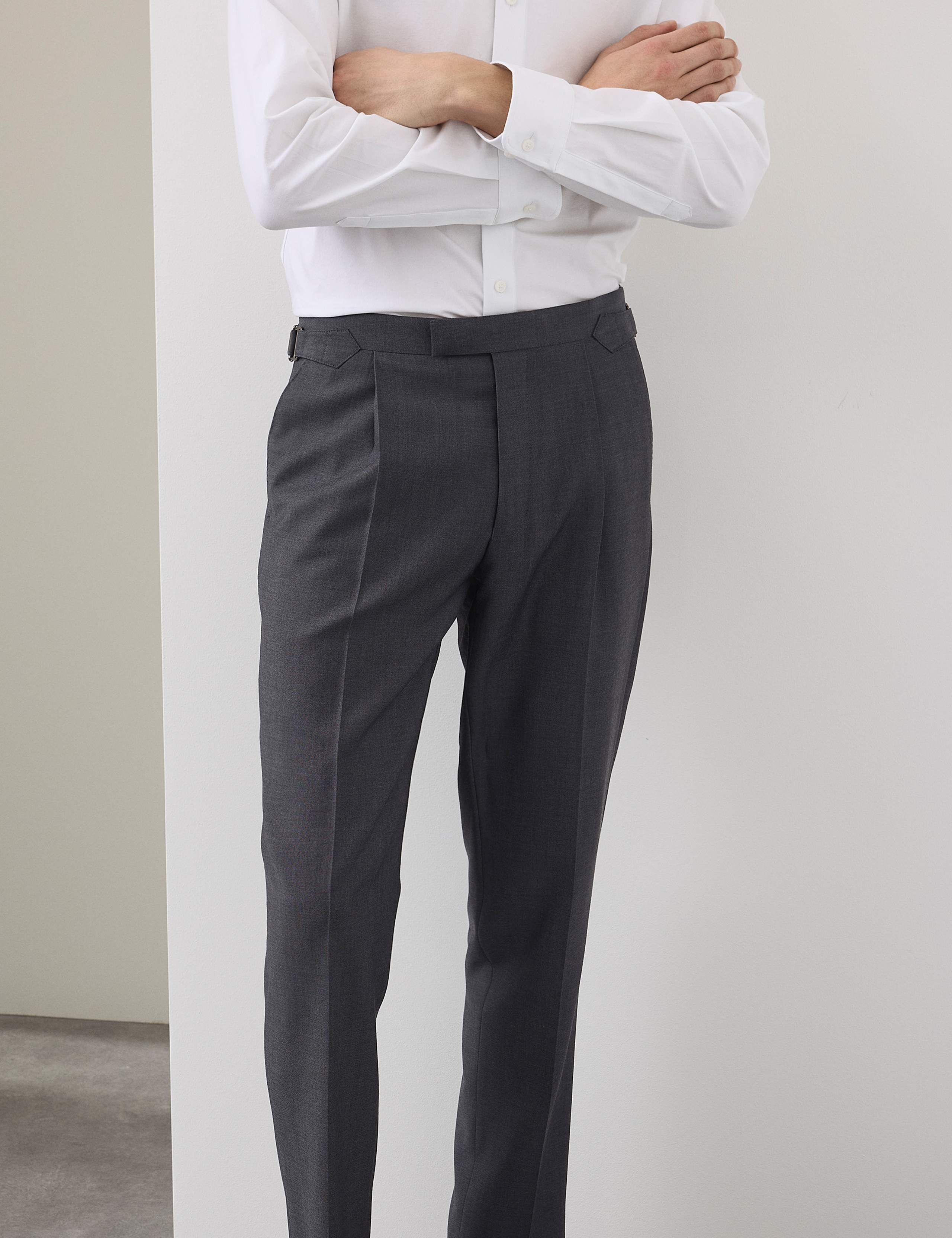 Tailored Fit Wool Rich Suit Trousers with Mohair 3 of 6