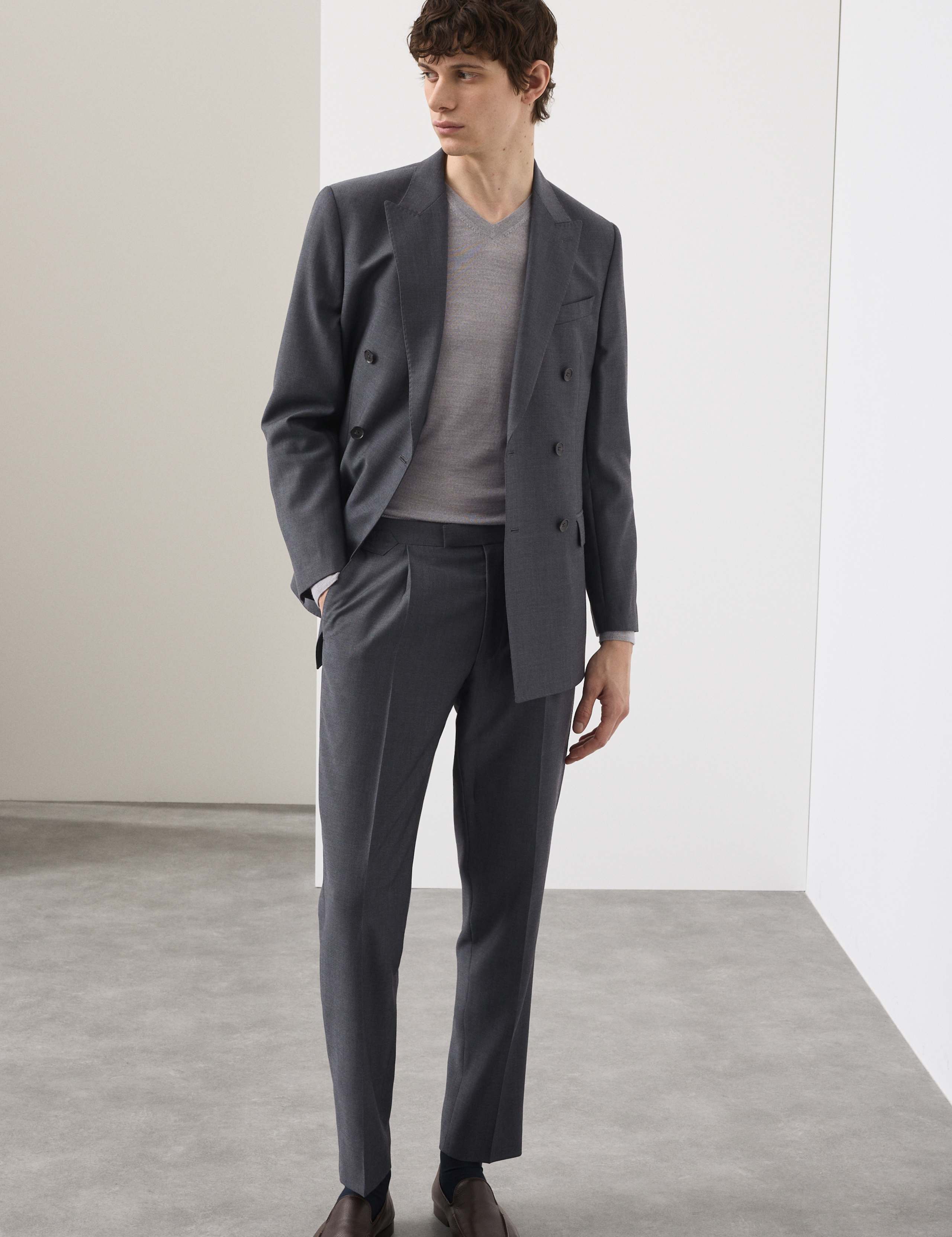 Tailored Fit Wool Rich Suit Trousers with Mohair 5 of 6