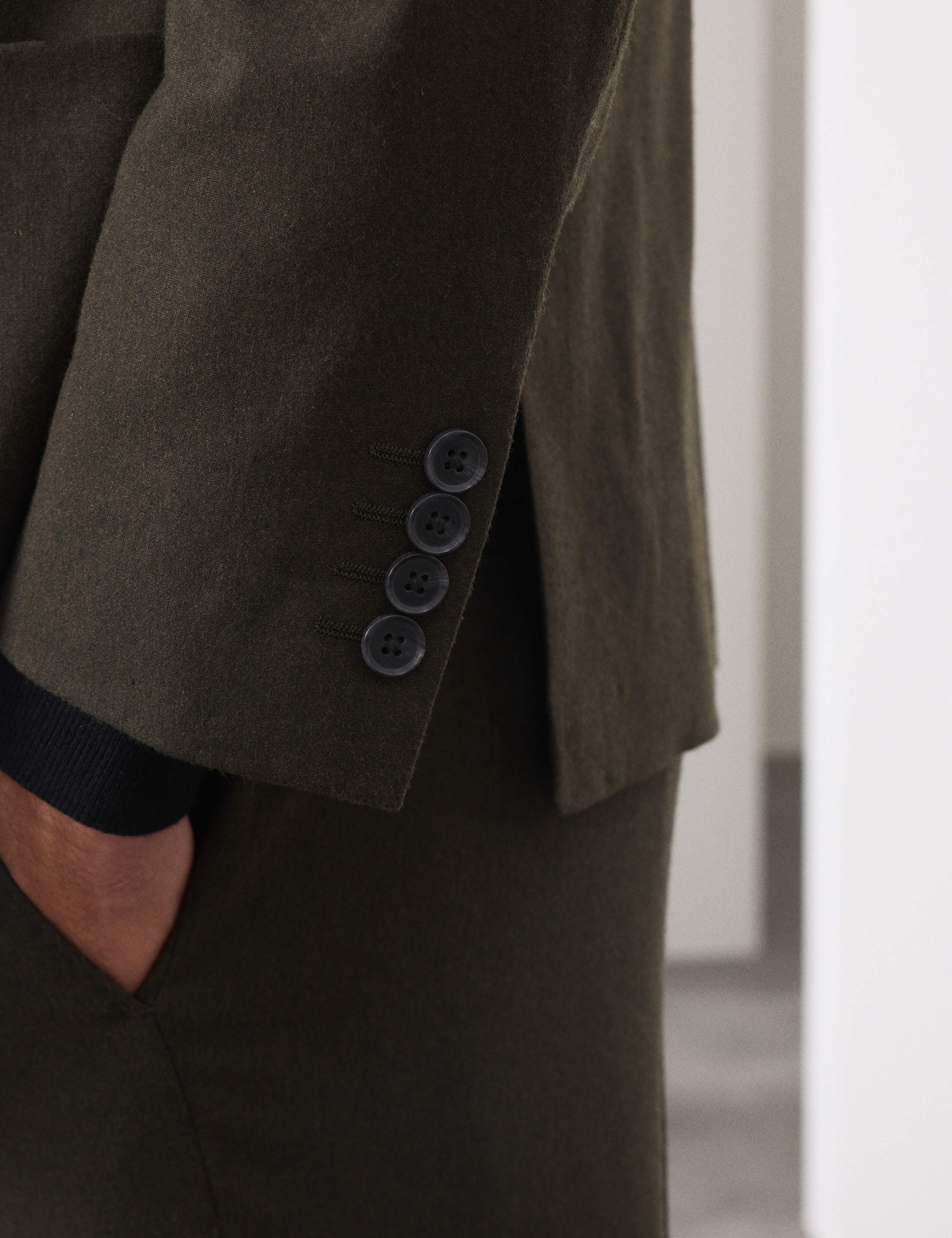 Tailored Fit Italian Wool Blend Performance Suit Jacket 7 of 7