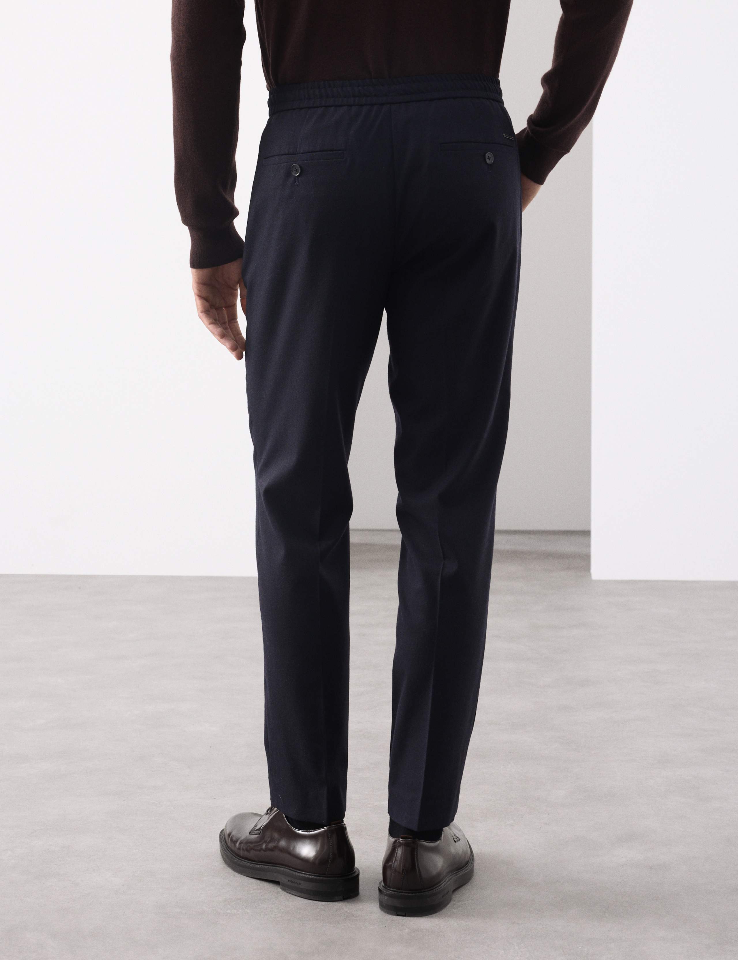 Tailored Fit Italian Wool Blend Performance Trousers 5 of 7