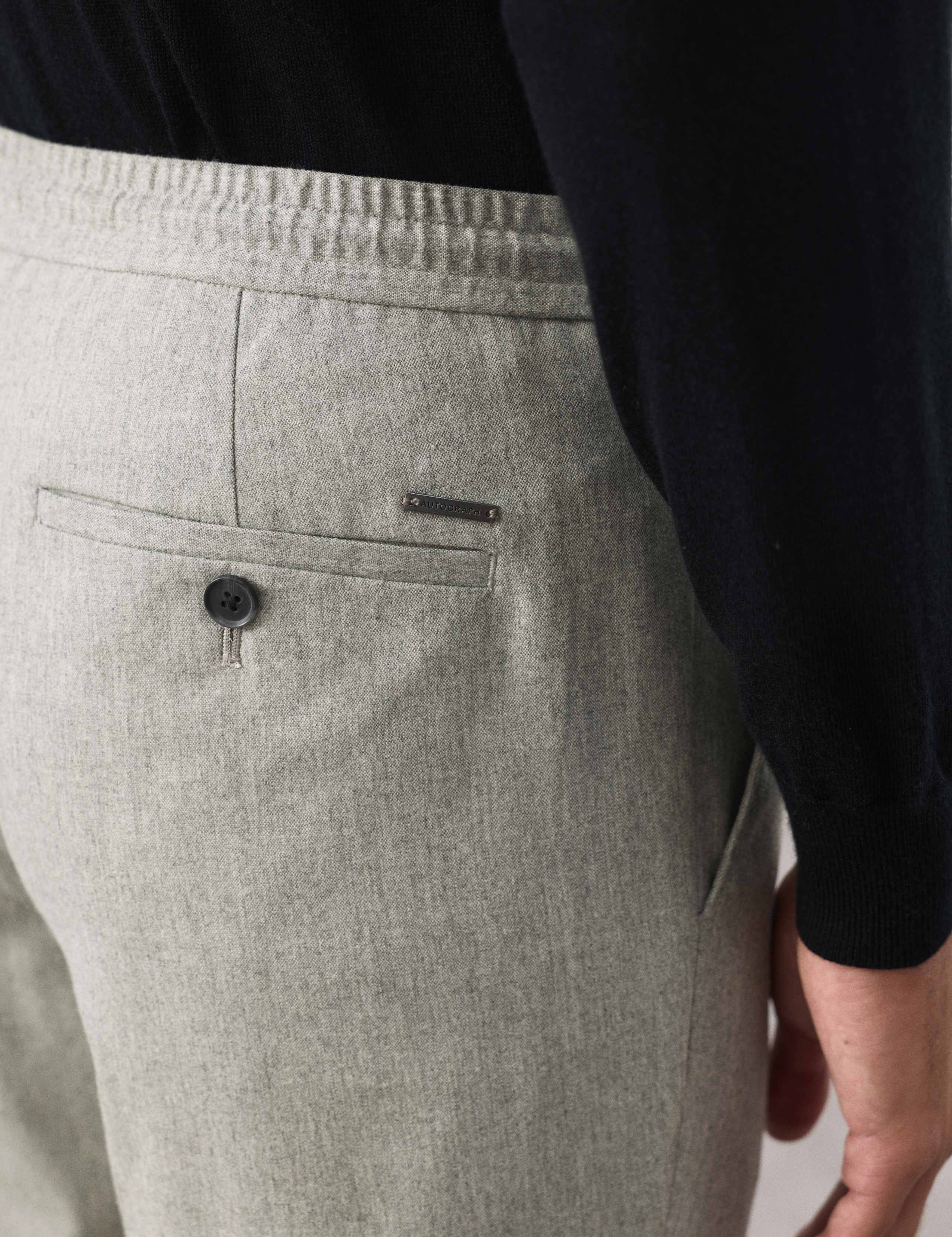 Tailored Fit Italian Wool Blend Performance Trousers 7 of 7