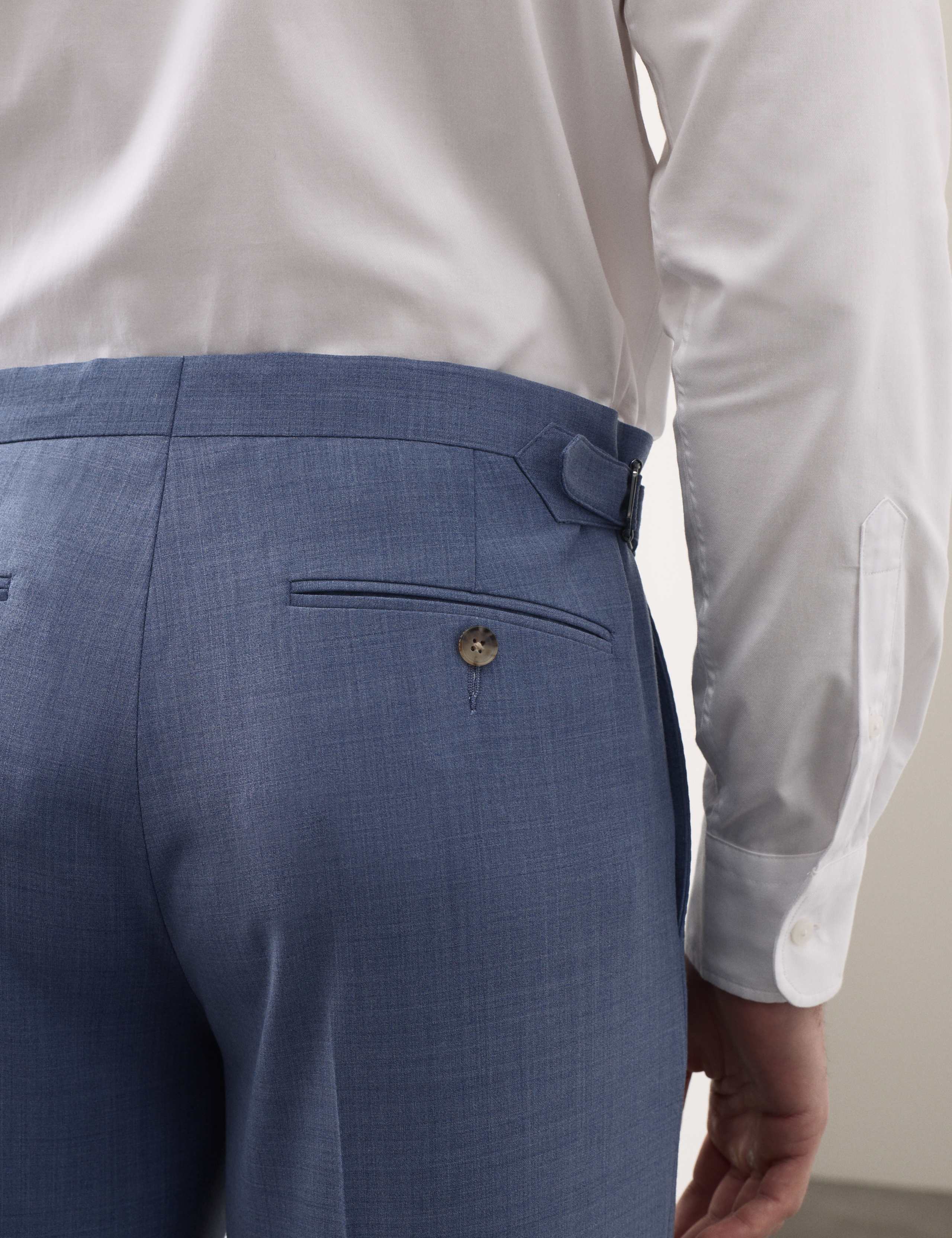 Tailored Fit Wool Blend Hopsack Suit Trousers 5 of 7