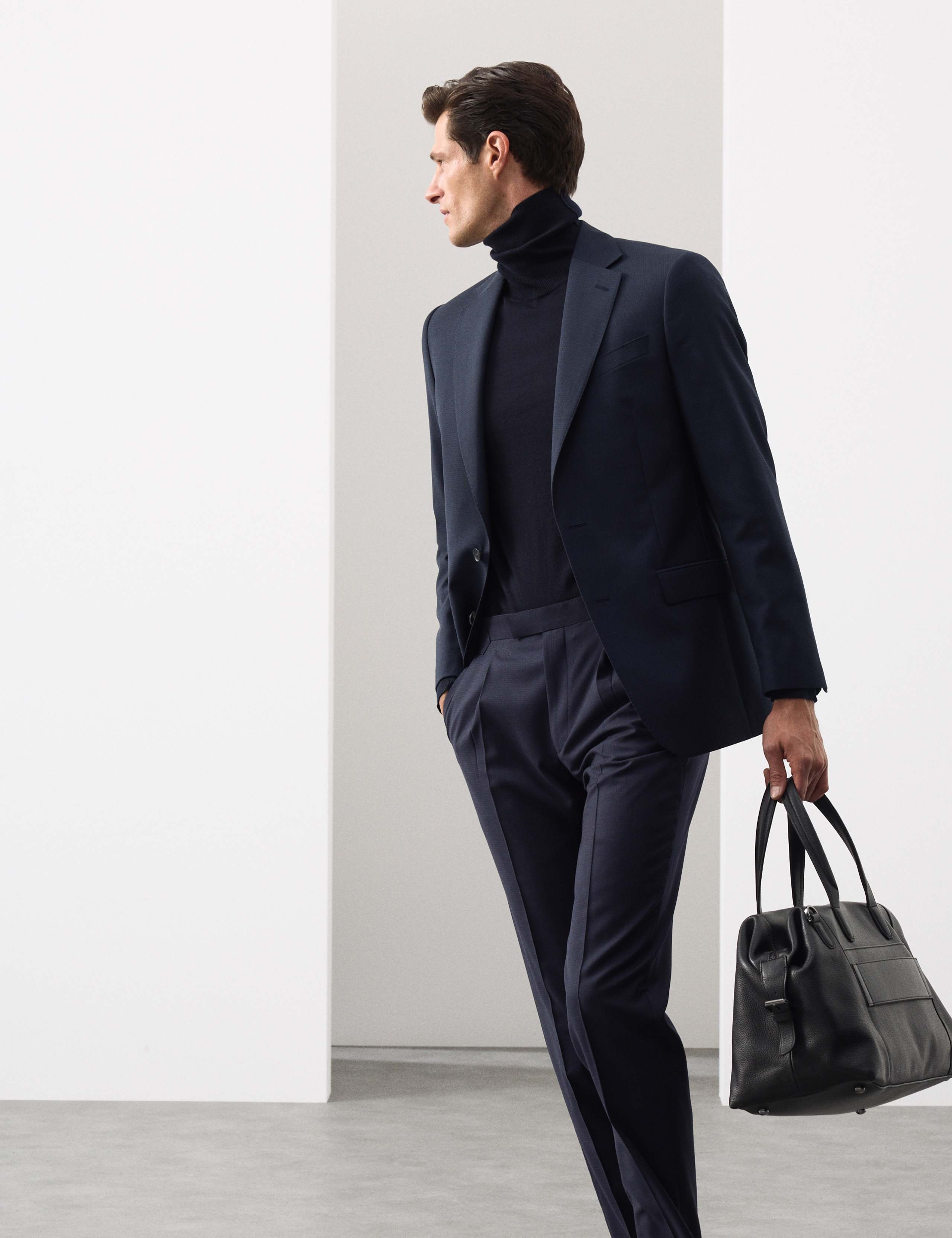 Tailored Fit Pure Wool Check Suit Jacket 7 of 7