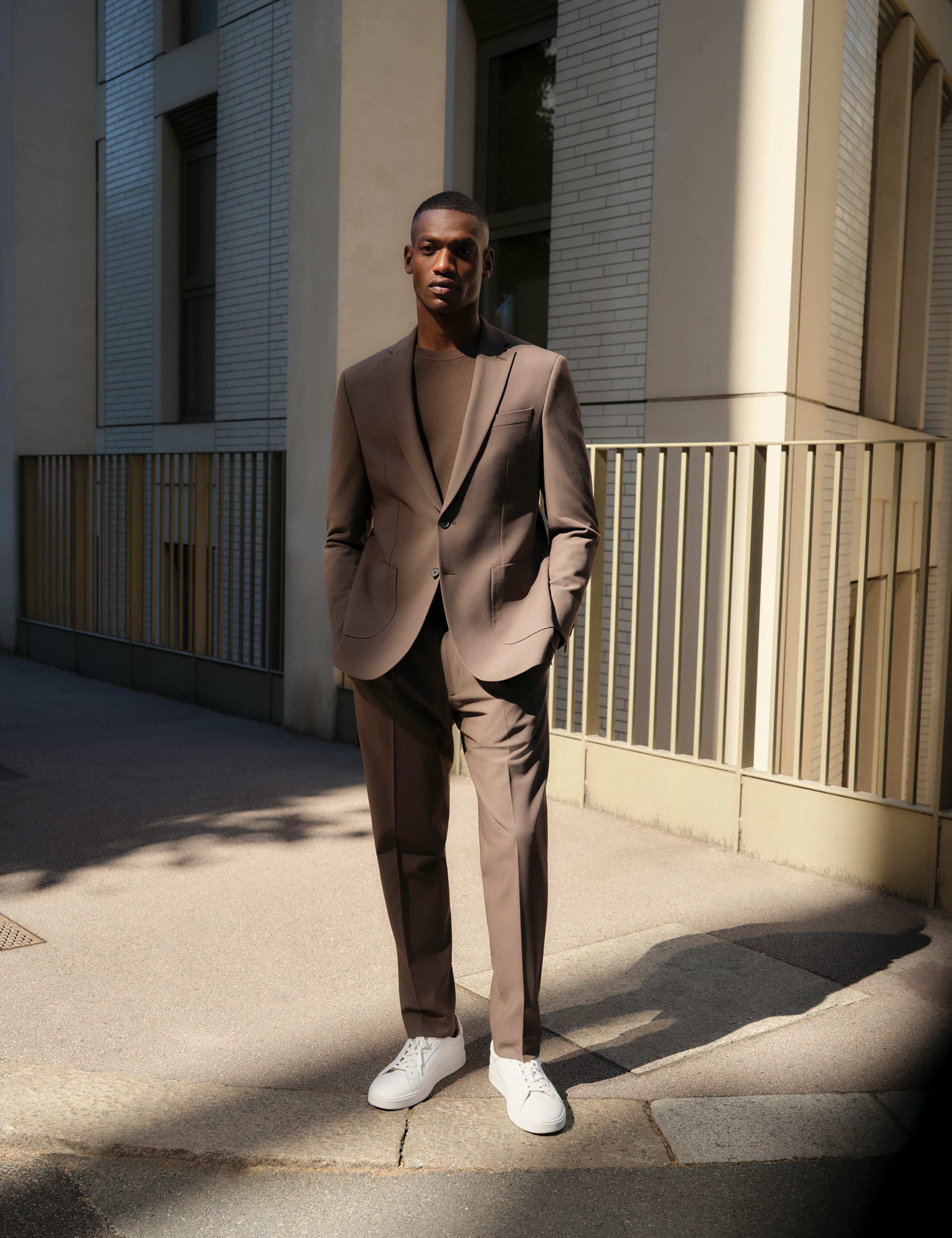 Tailored Fit Performance Twill Trousers 1 of 9