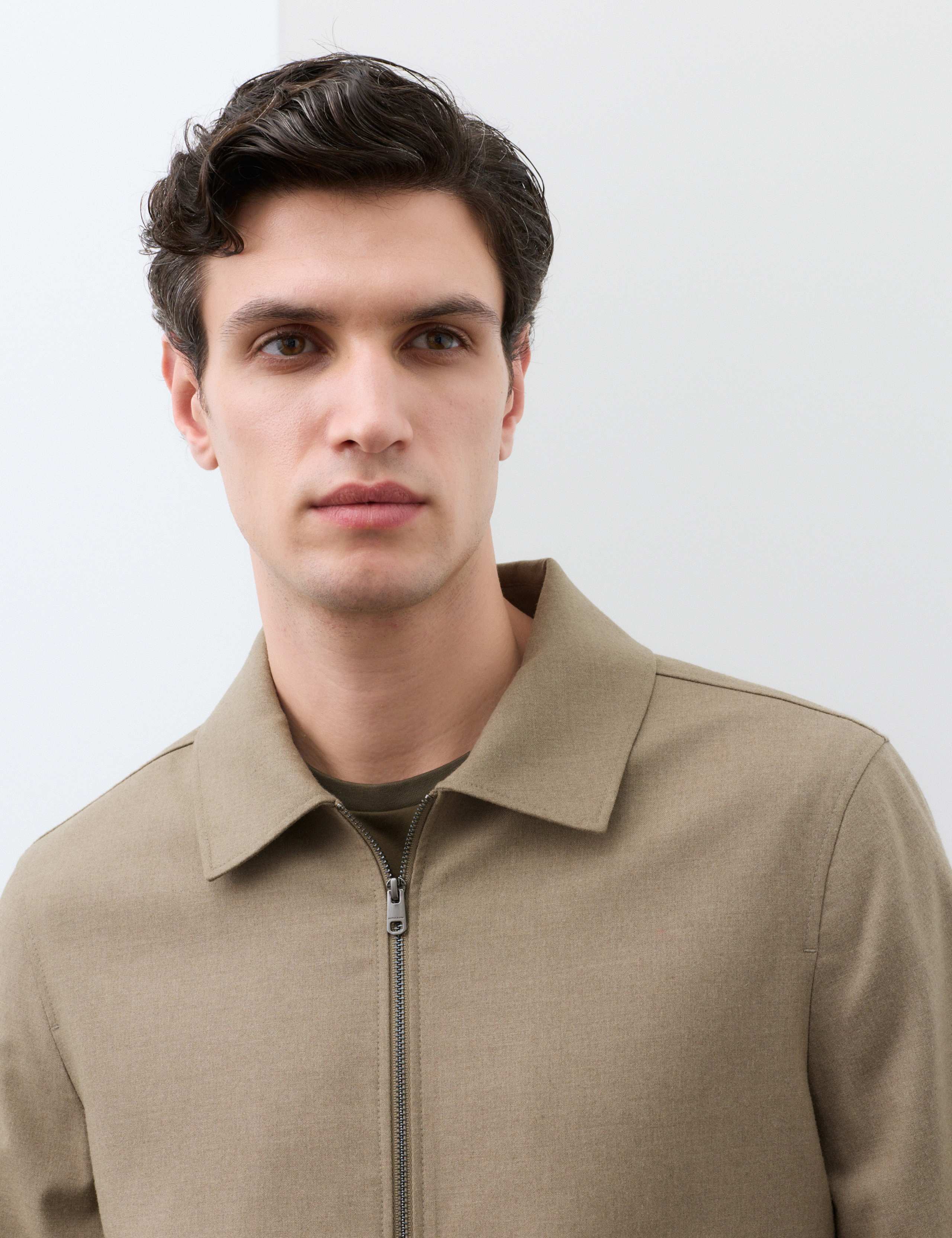 Italian Wool Blend Harrington Jacket 8 of 8