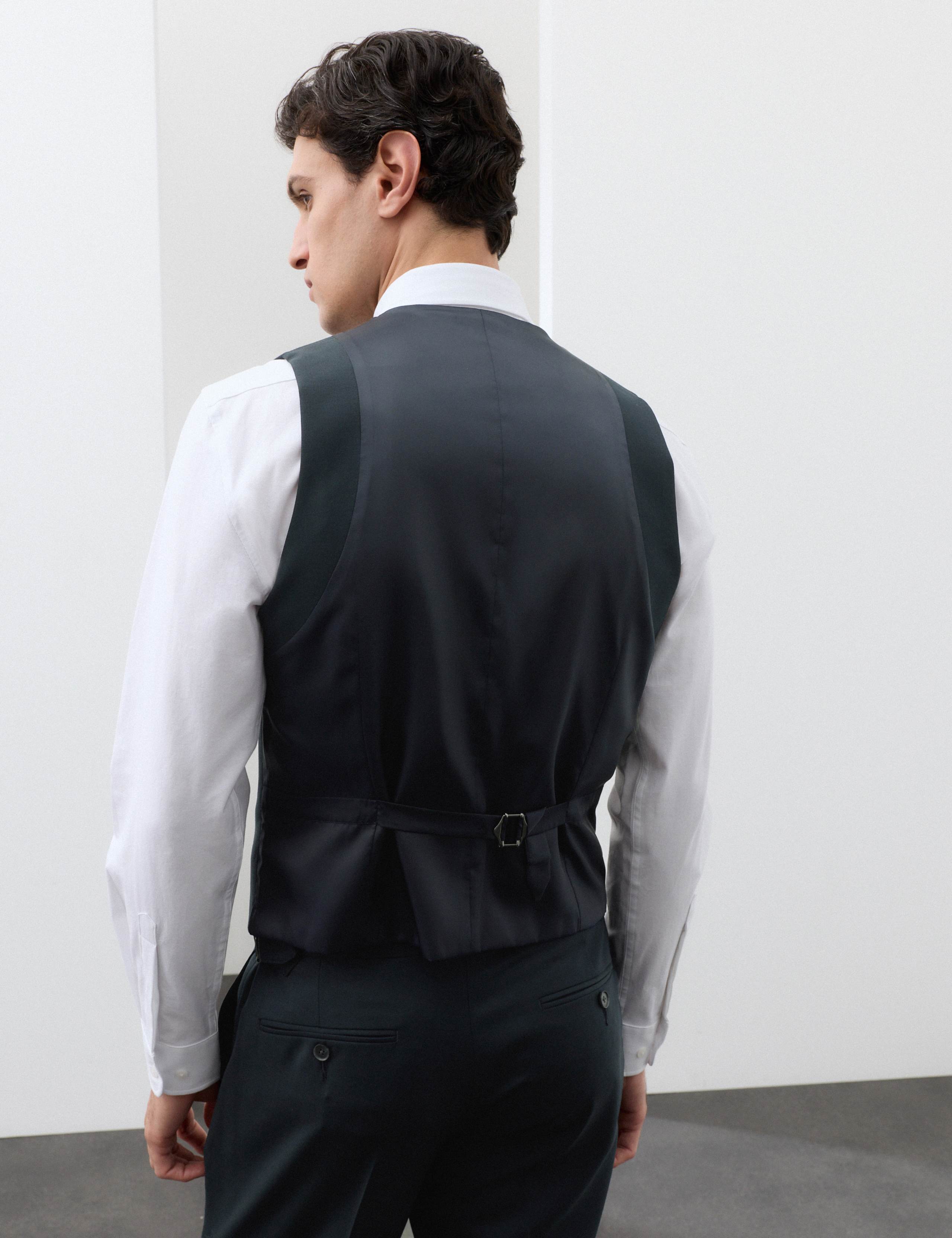 Double Breasted Formal Waistcoat with Wool 3 of 7