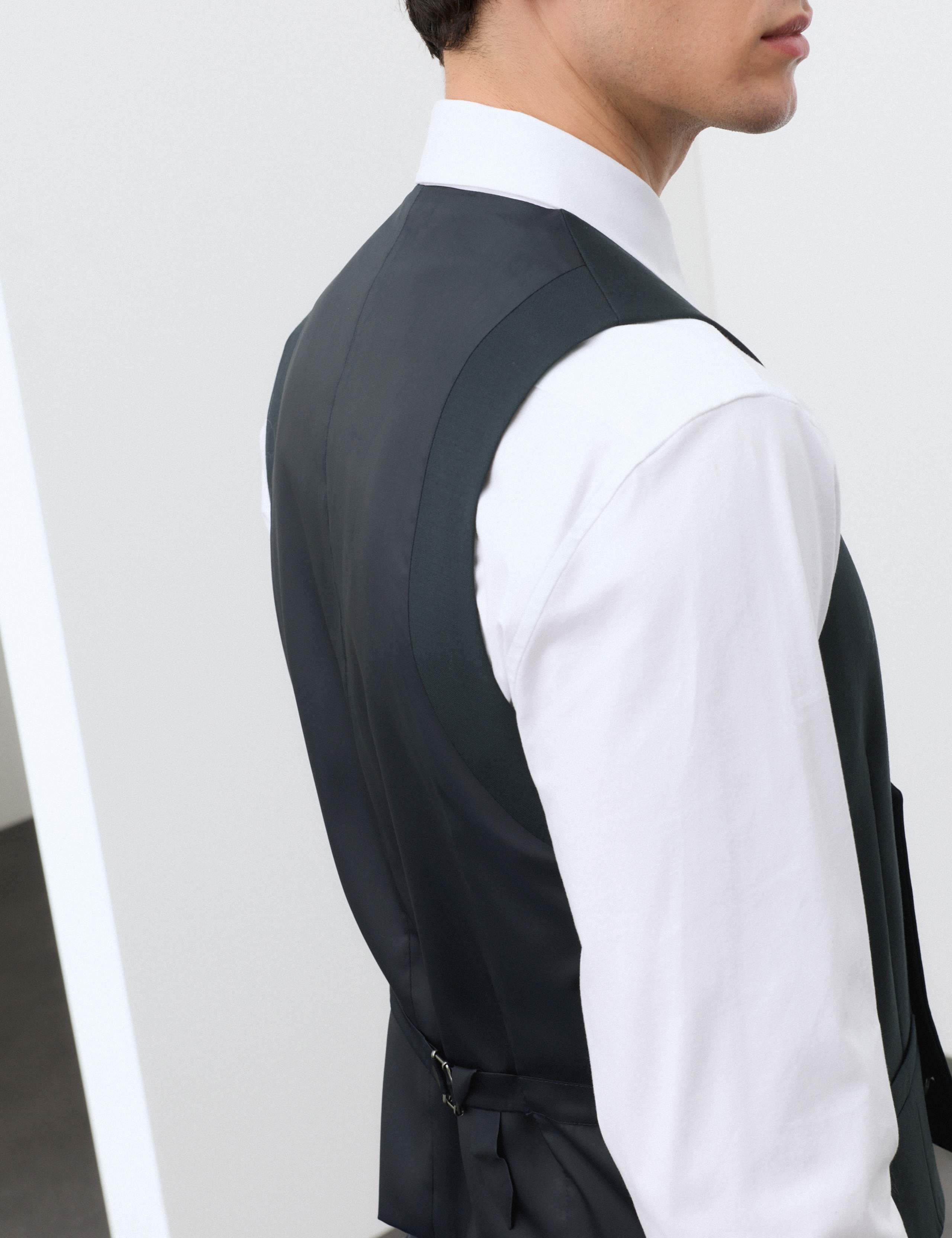 Double Breasted Formal Waistcoat with Wool 5 of 7