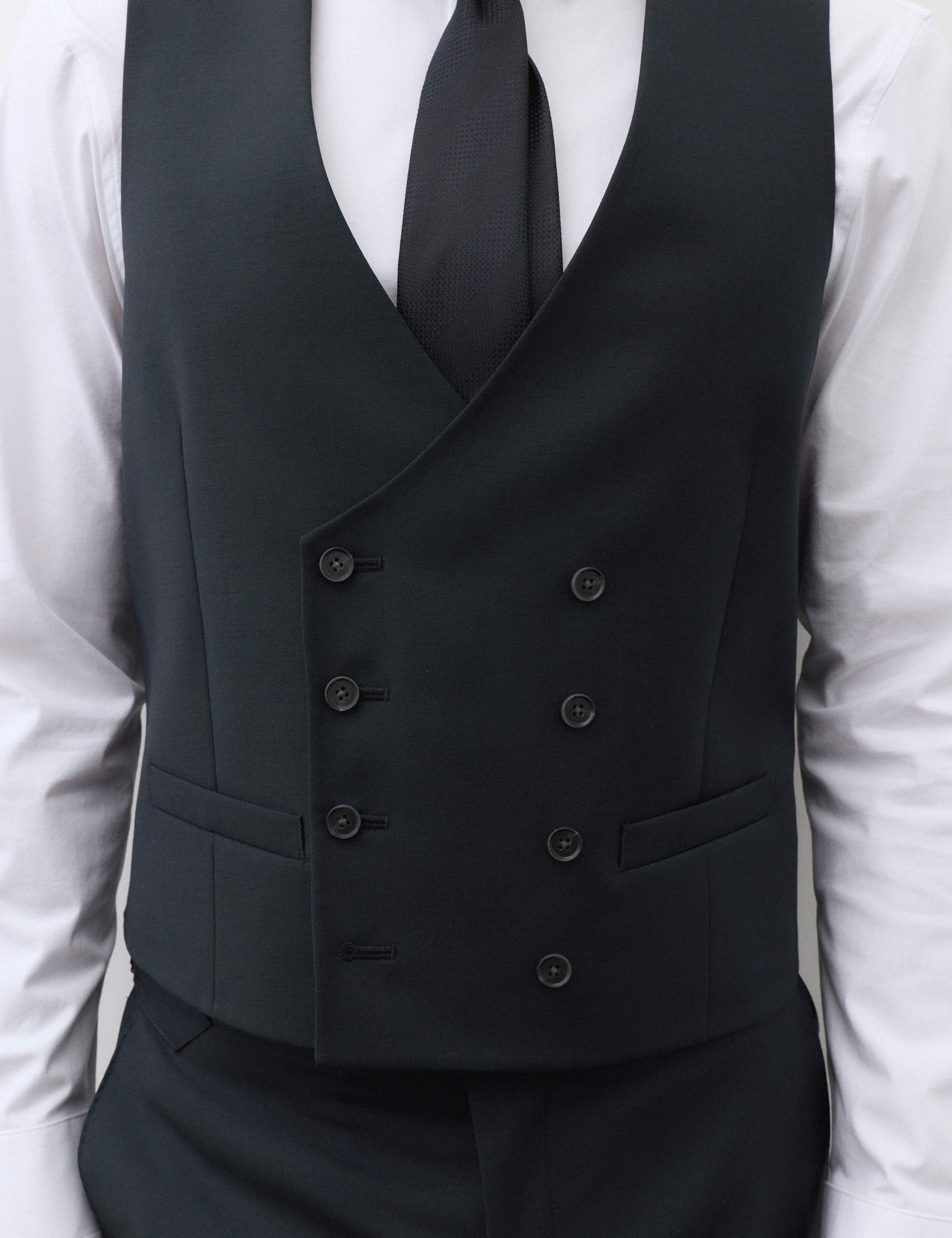 Double Breasted Formal Waistcoat with Wool 6 of 7