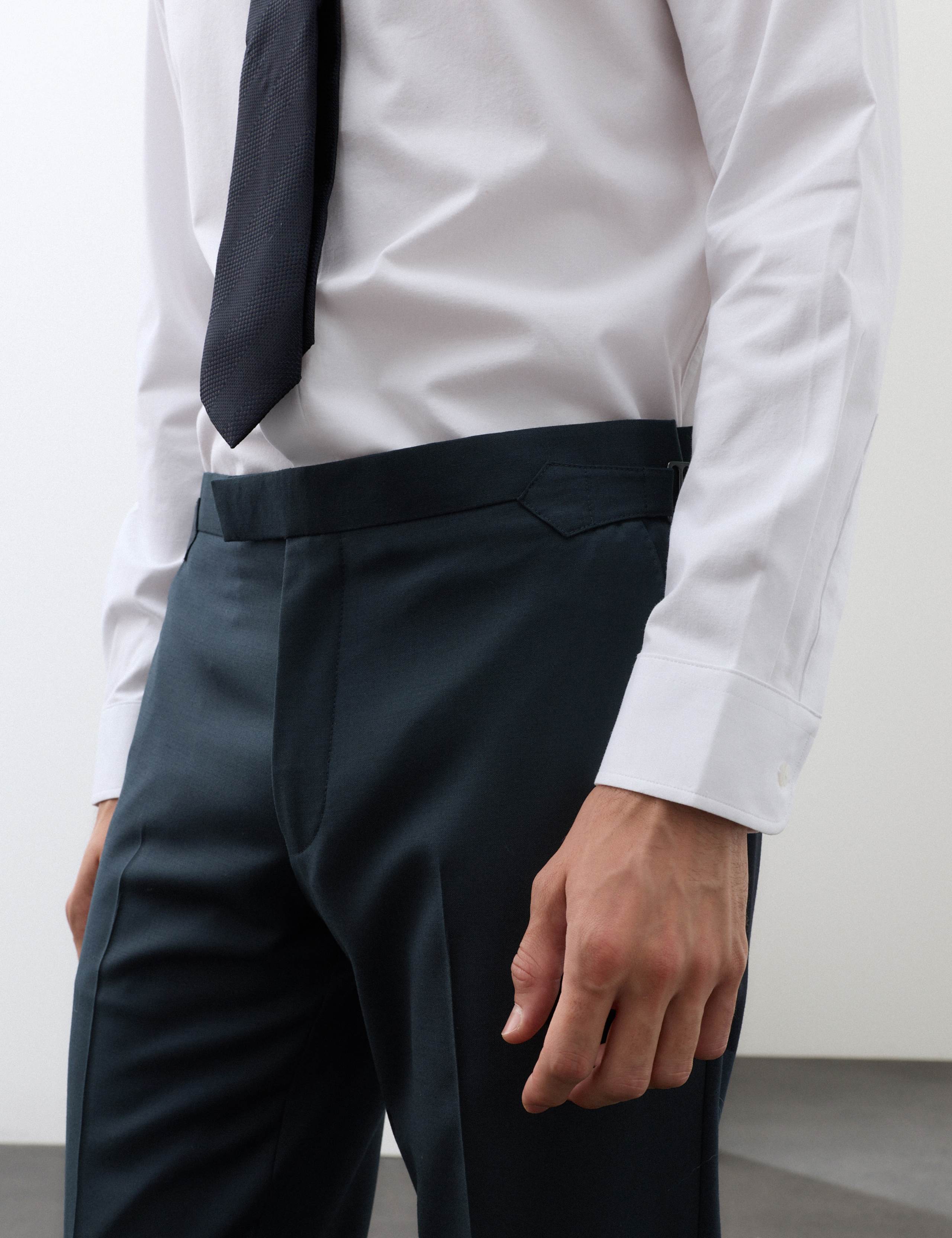Tailored Fit Wool Rich Trousers with Mohair 6 of 6