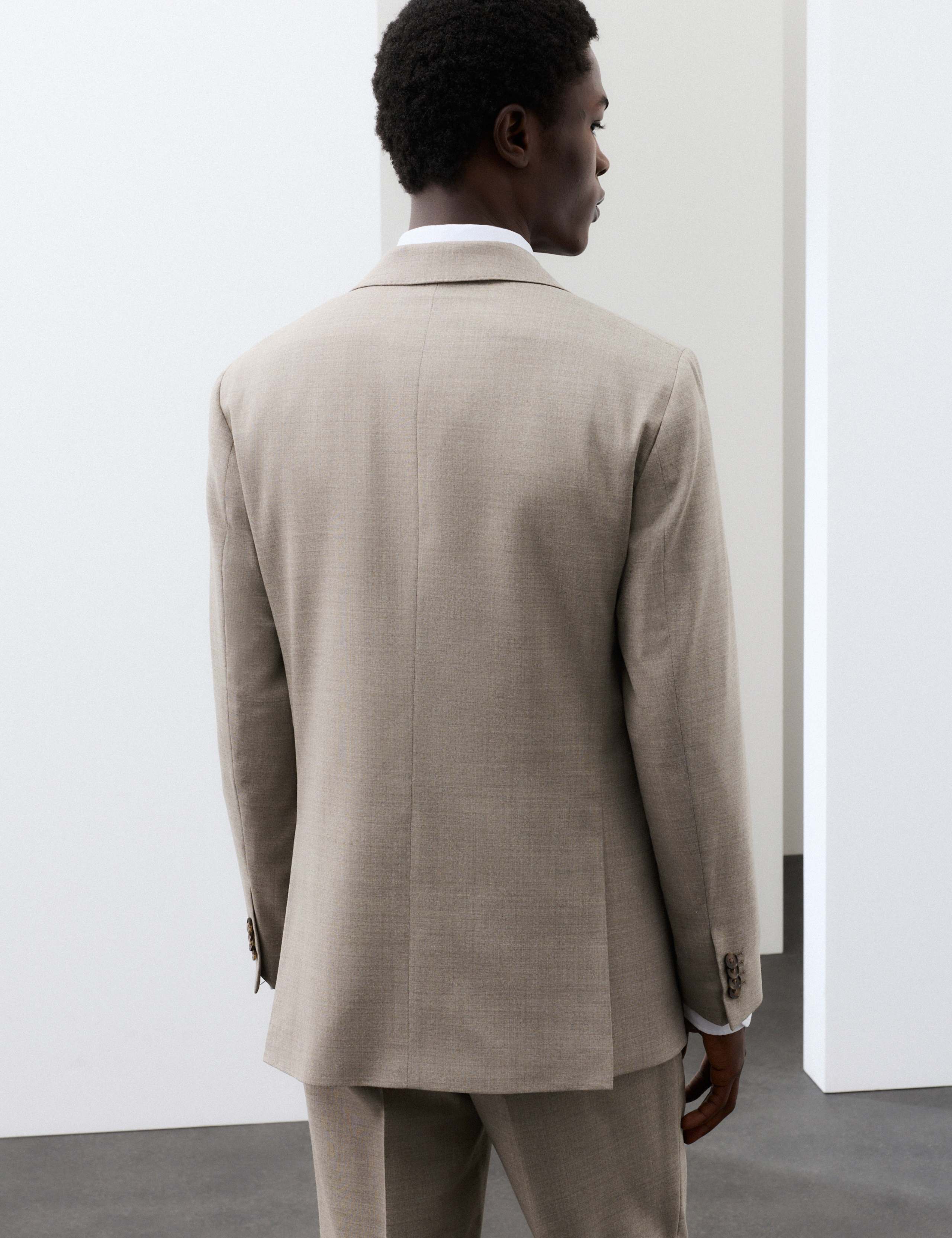 Tailored Fit Wool Blend Suit Jacket 3 of 6