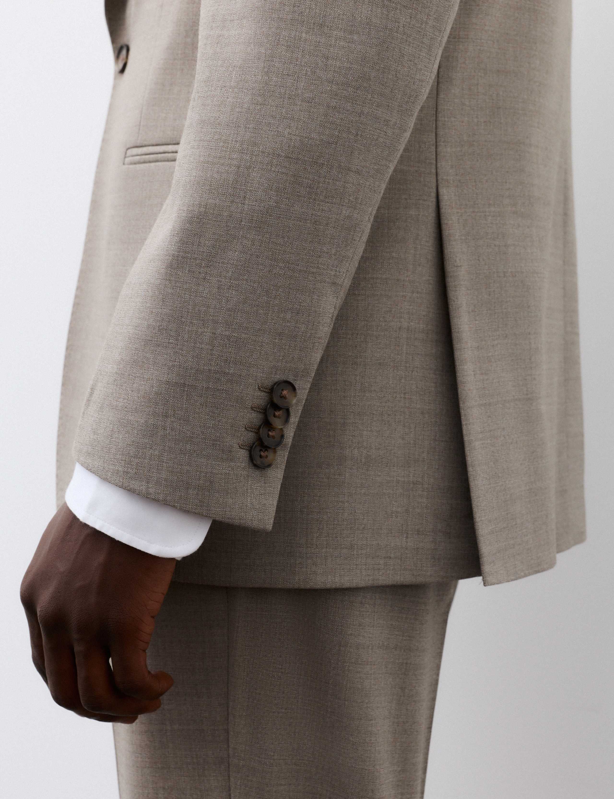 Tailored Fit Wool Blend Suit Jacket 5 of 6