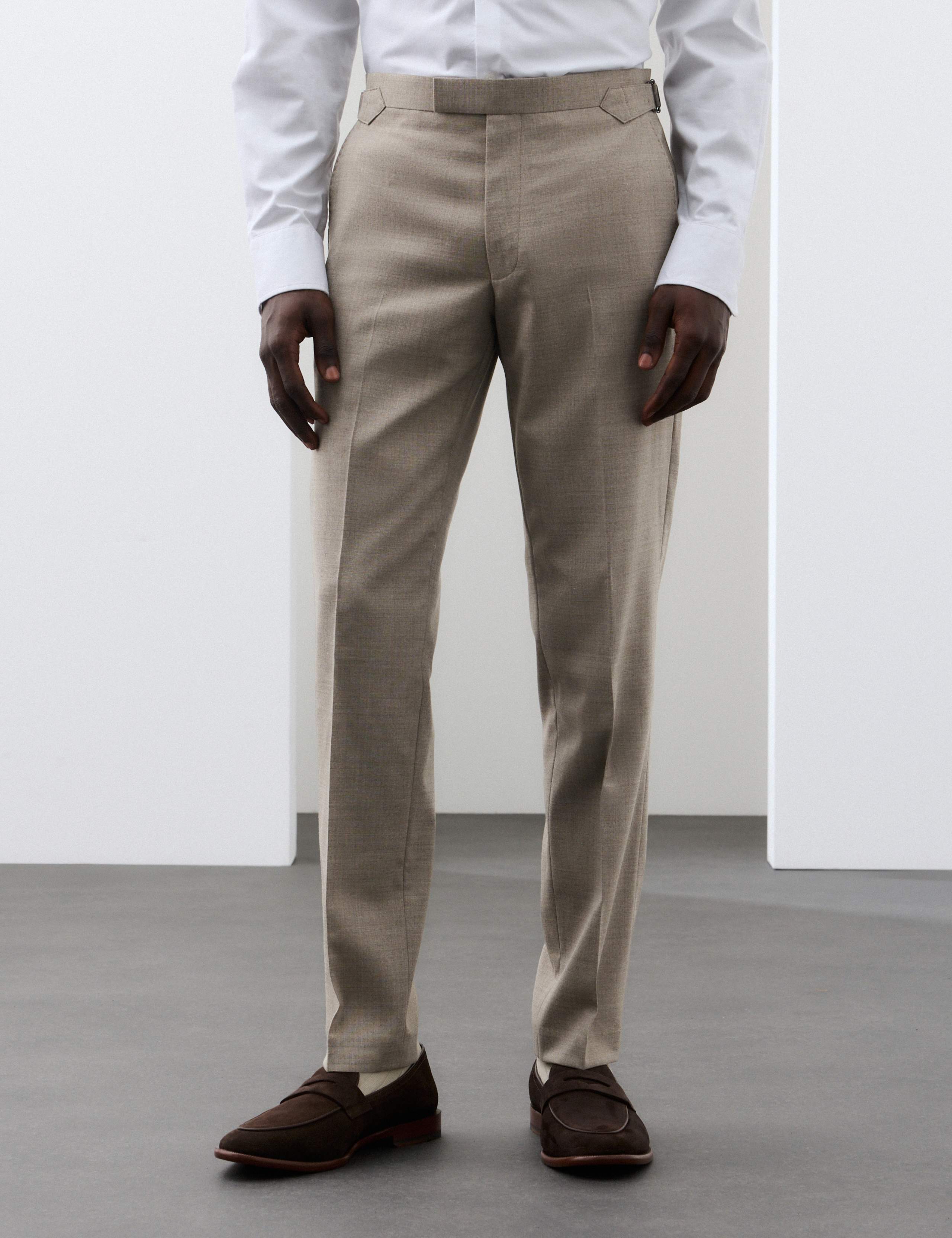Tailored Fit Wool Blend Suit Trousers 1 of 7