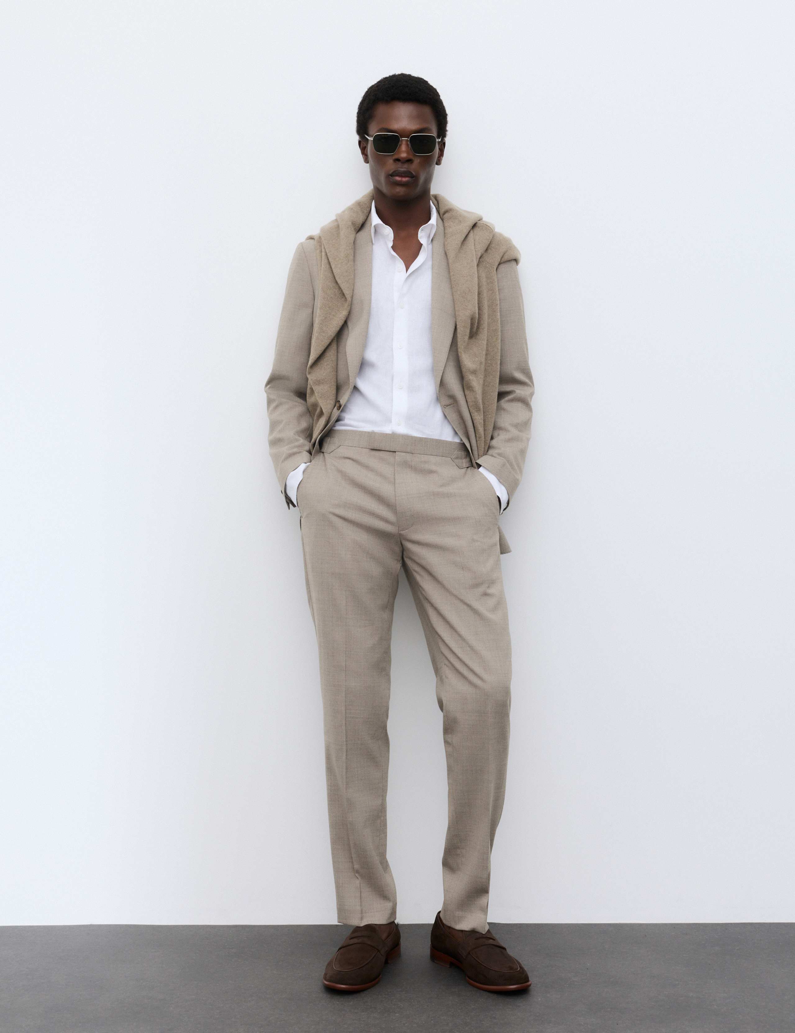 Tailored Fit Wool Blend Suit Trousers 5 of 7