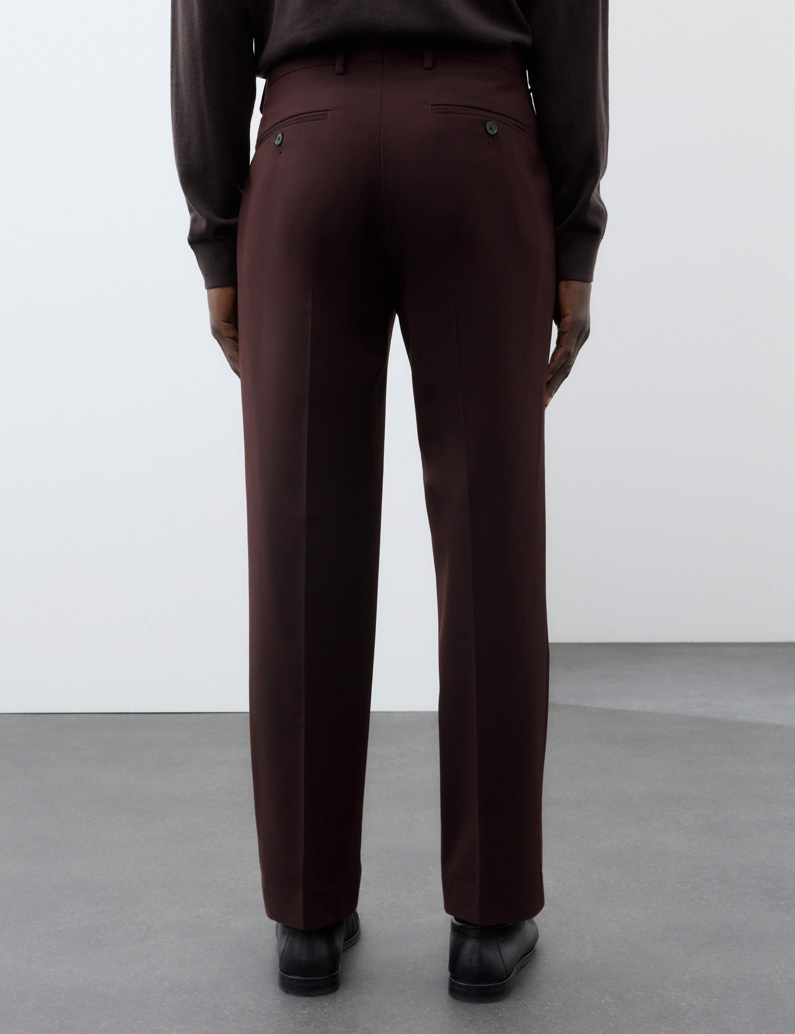 Regular Fit Wool Rich Suit Trousers with Merino Wool 3 of 6