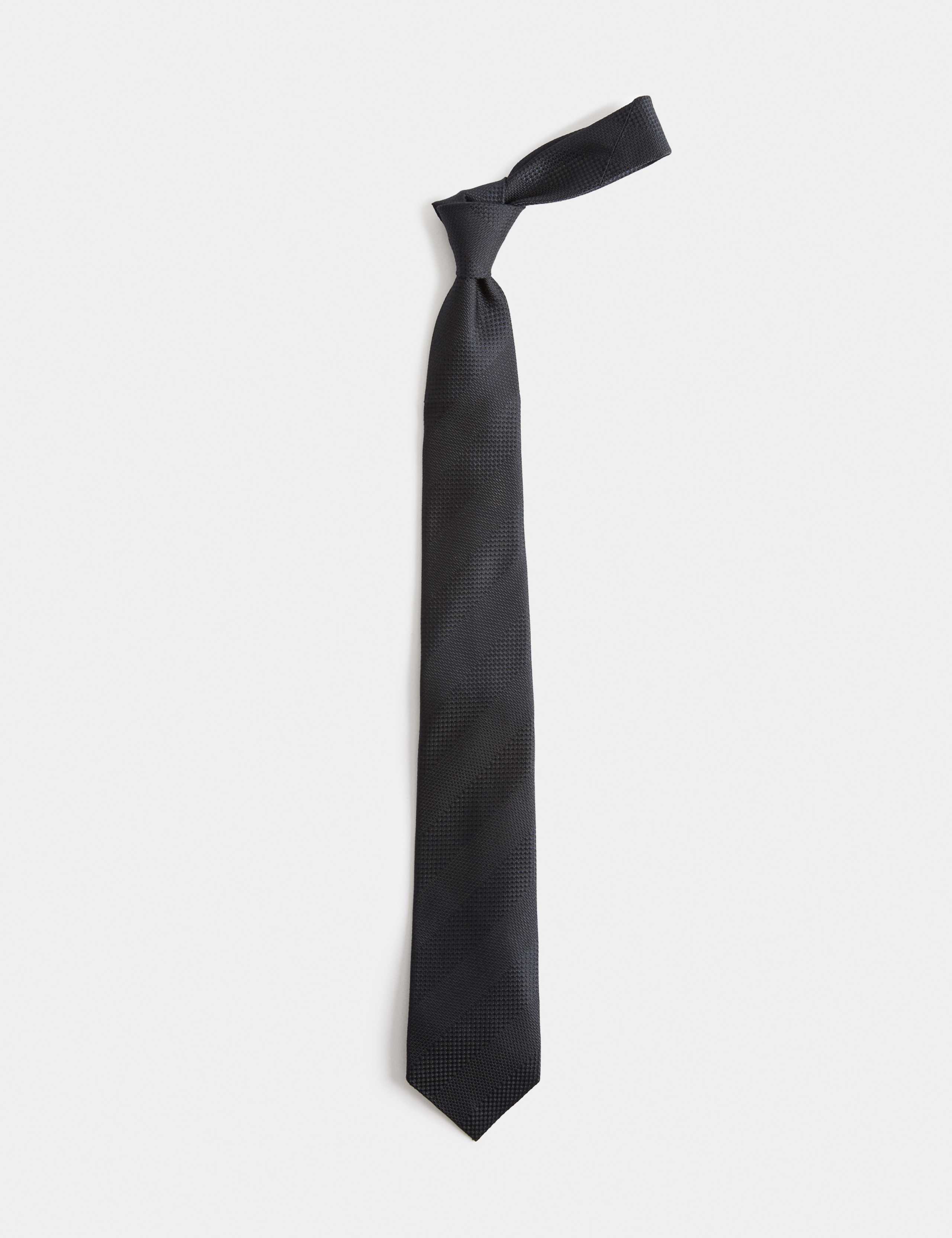 Textured Striped Pure Silk Tie 1 of 3