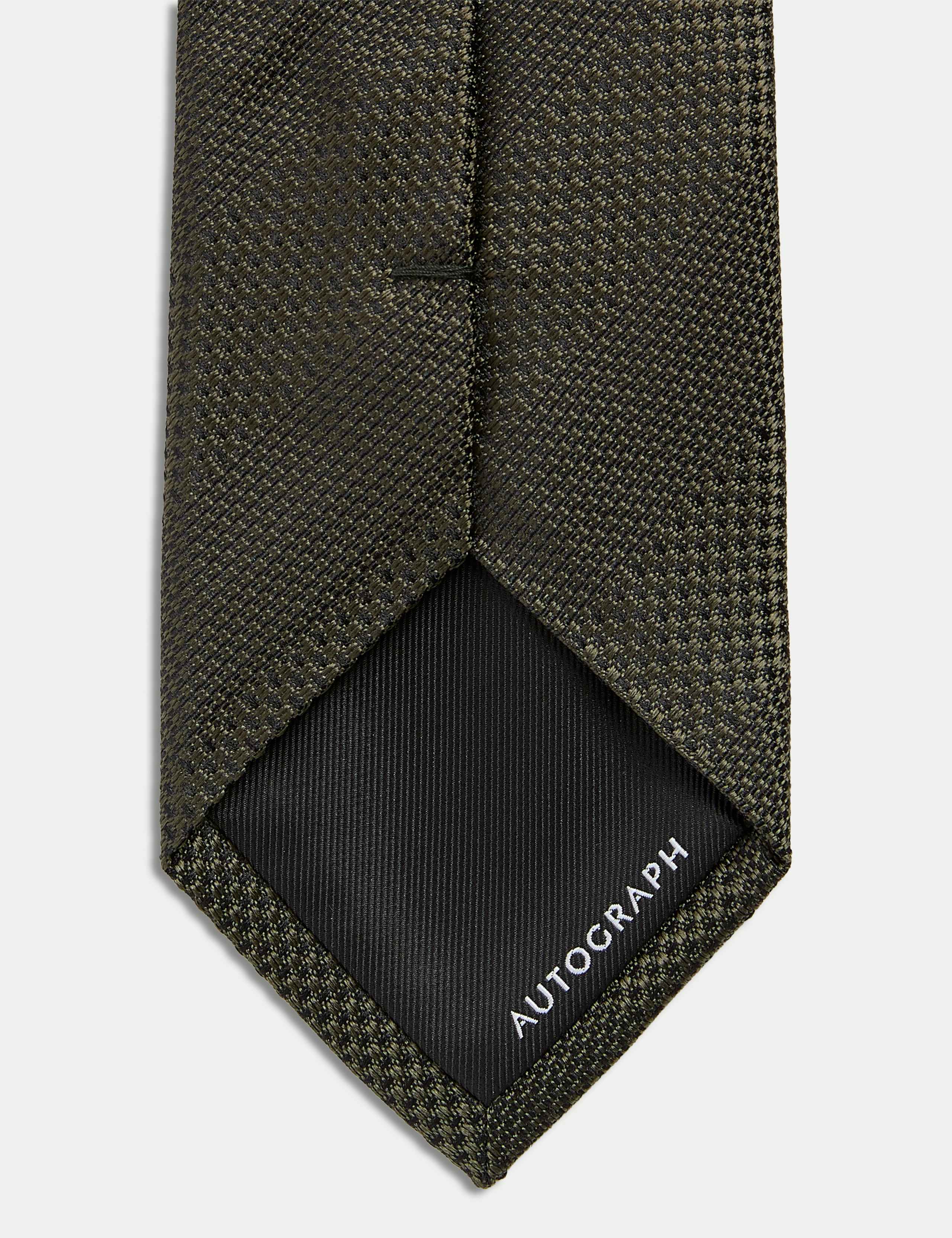 Textured Striped Pure Silk Tie 2 of 2