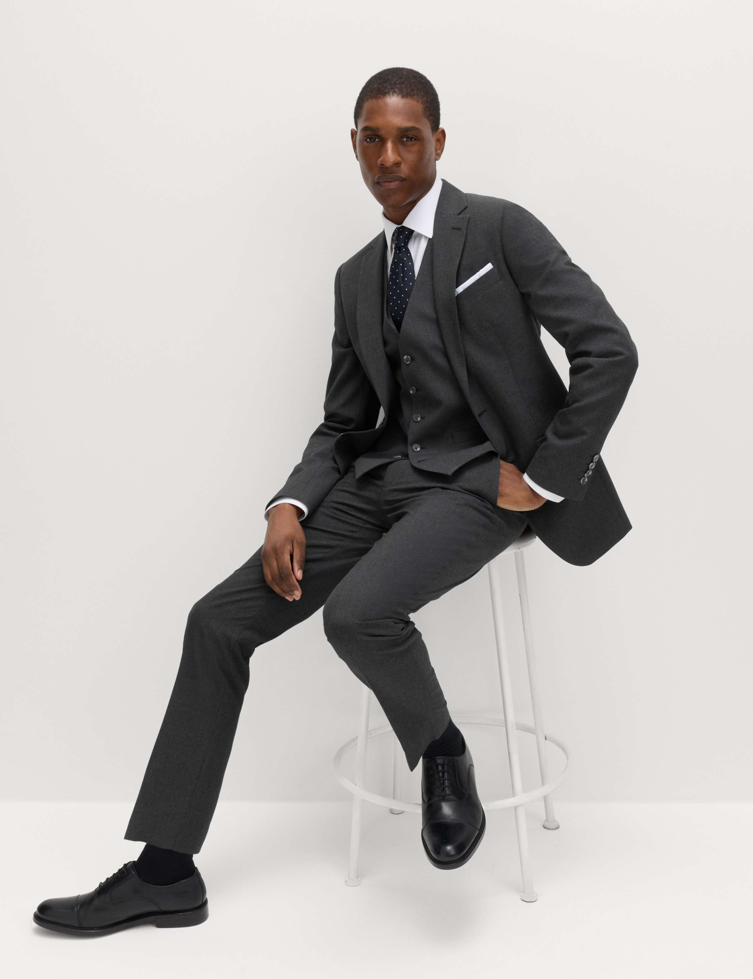 Slim Fit Machine Washable Suit Trousers 3 of 5