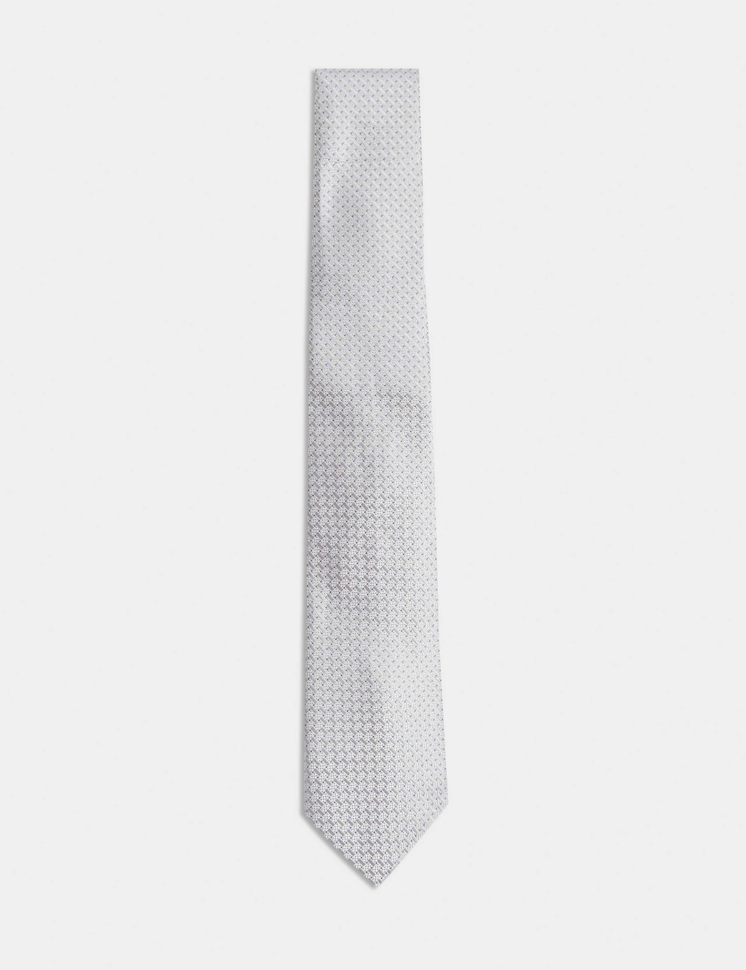 Slim Textured Pure Silk Tie 1 of 2
