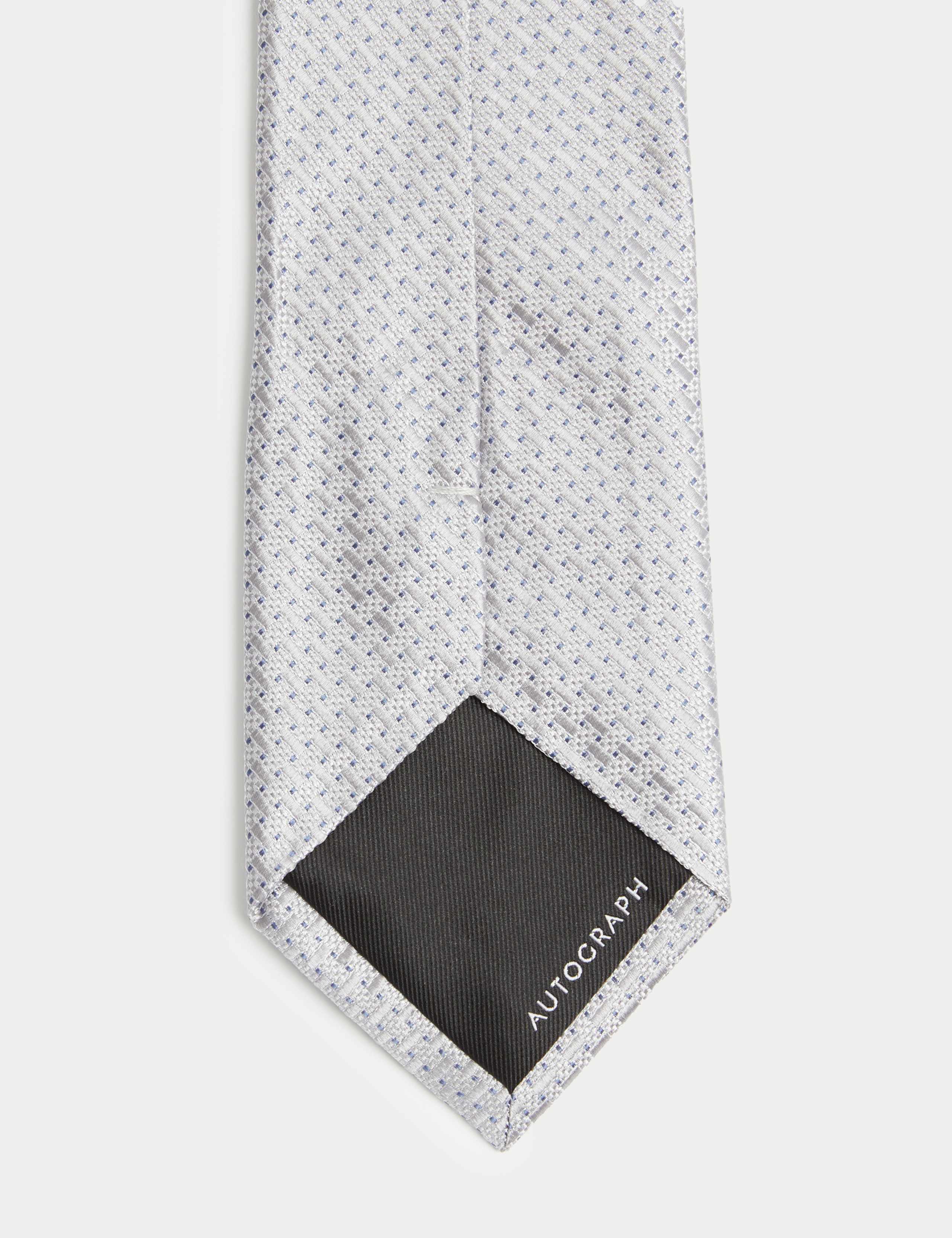 Slim Textured Pure Silk Tie 2 of 2